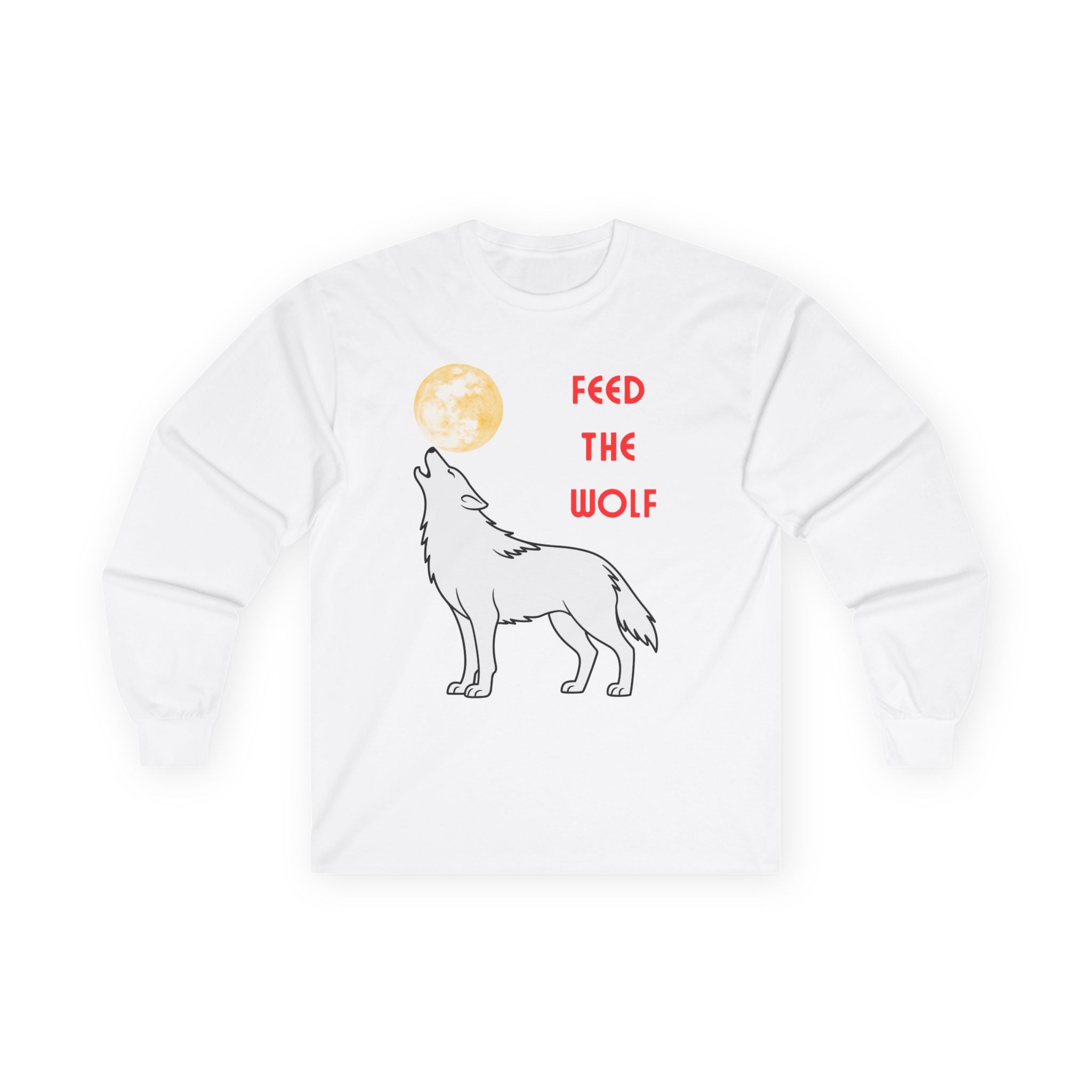 Feed The Wolf Long Sleeve | Howling Wolf Moon Tee