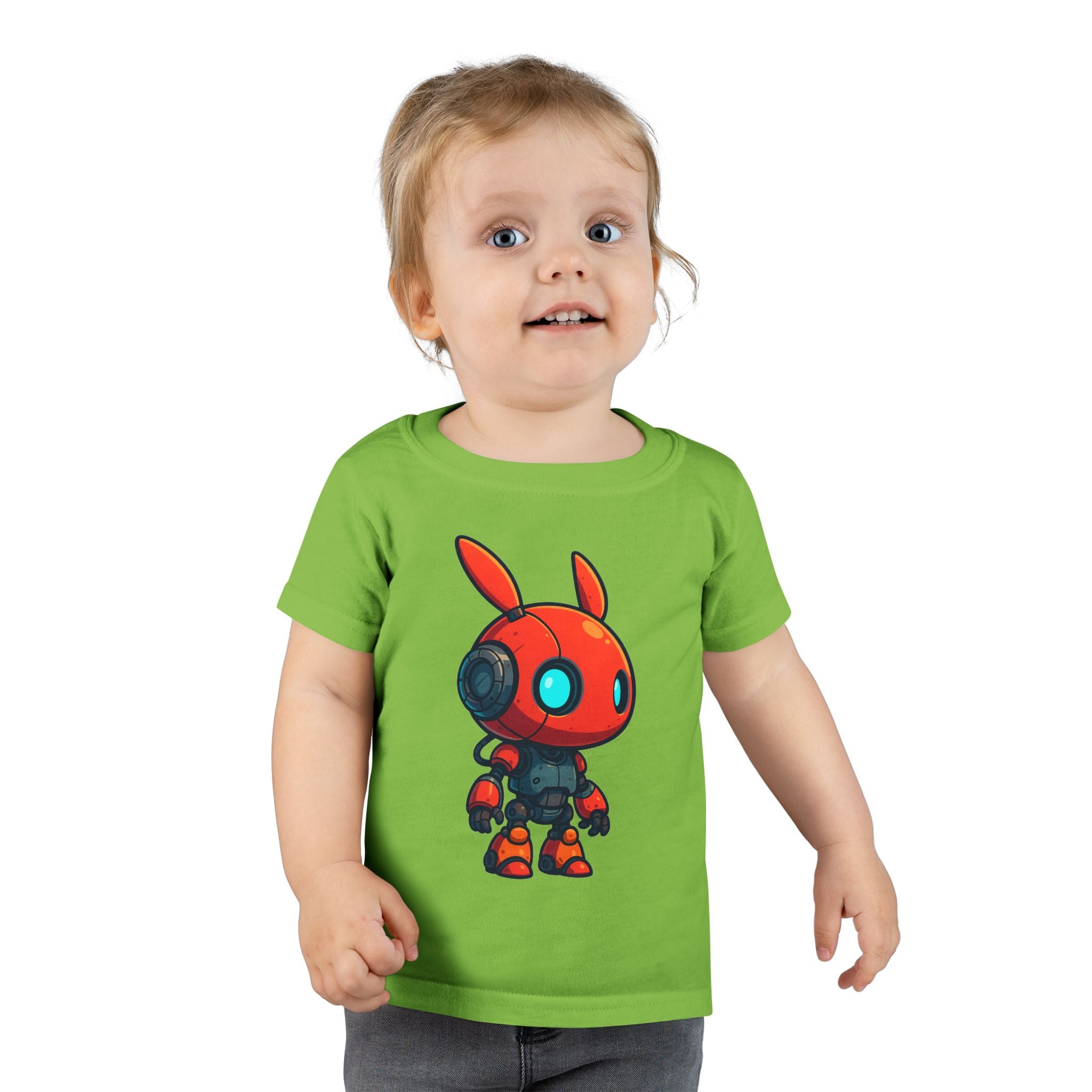 Happy RobotToddler T-shirt | Cute Sci-Fi Bunny Robot, Kids Tee