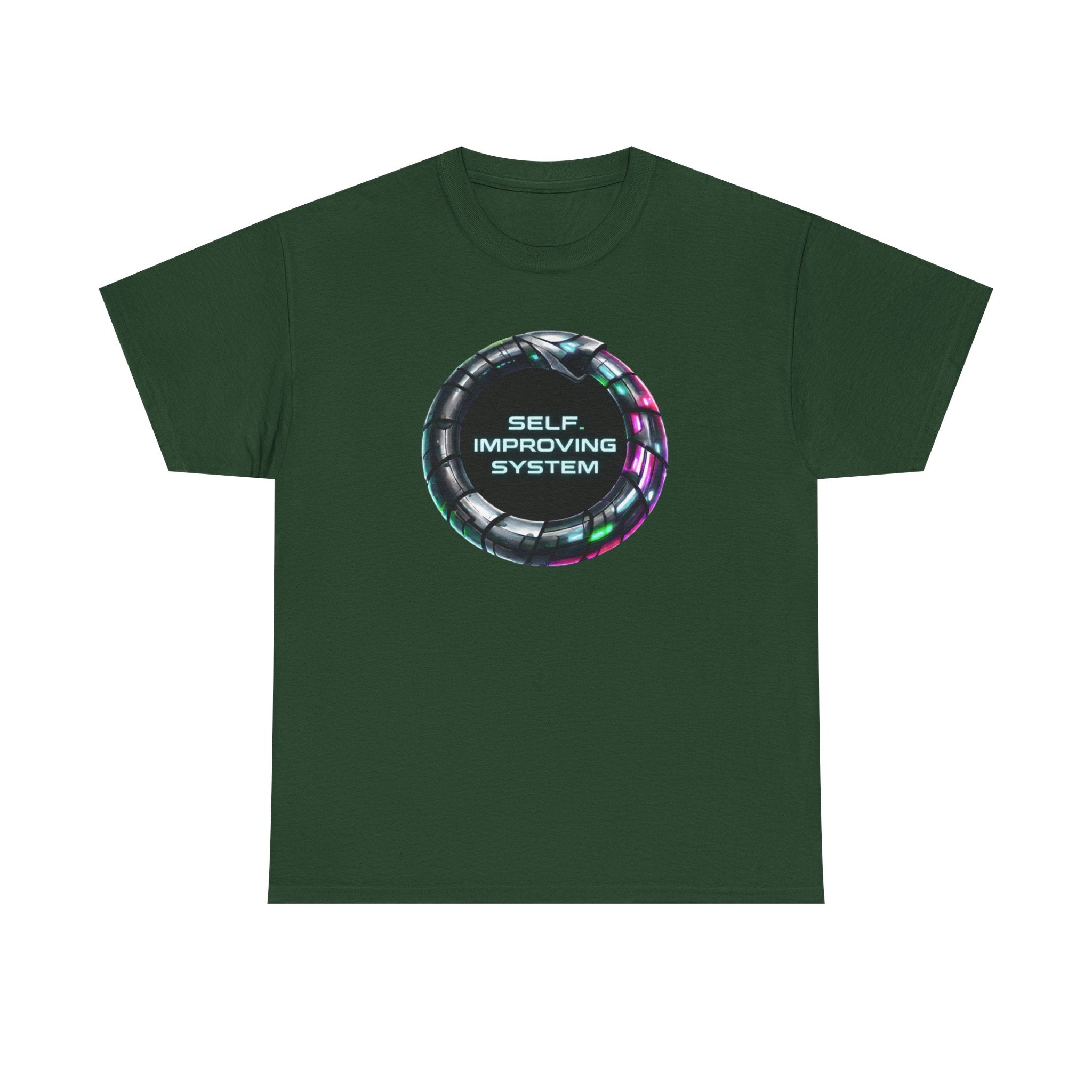 Self Improving System T-Shirt | Retro Futuristic Ouroboros Tee
