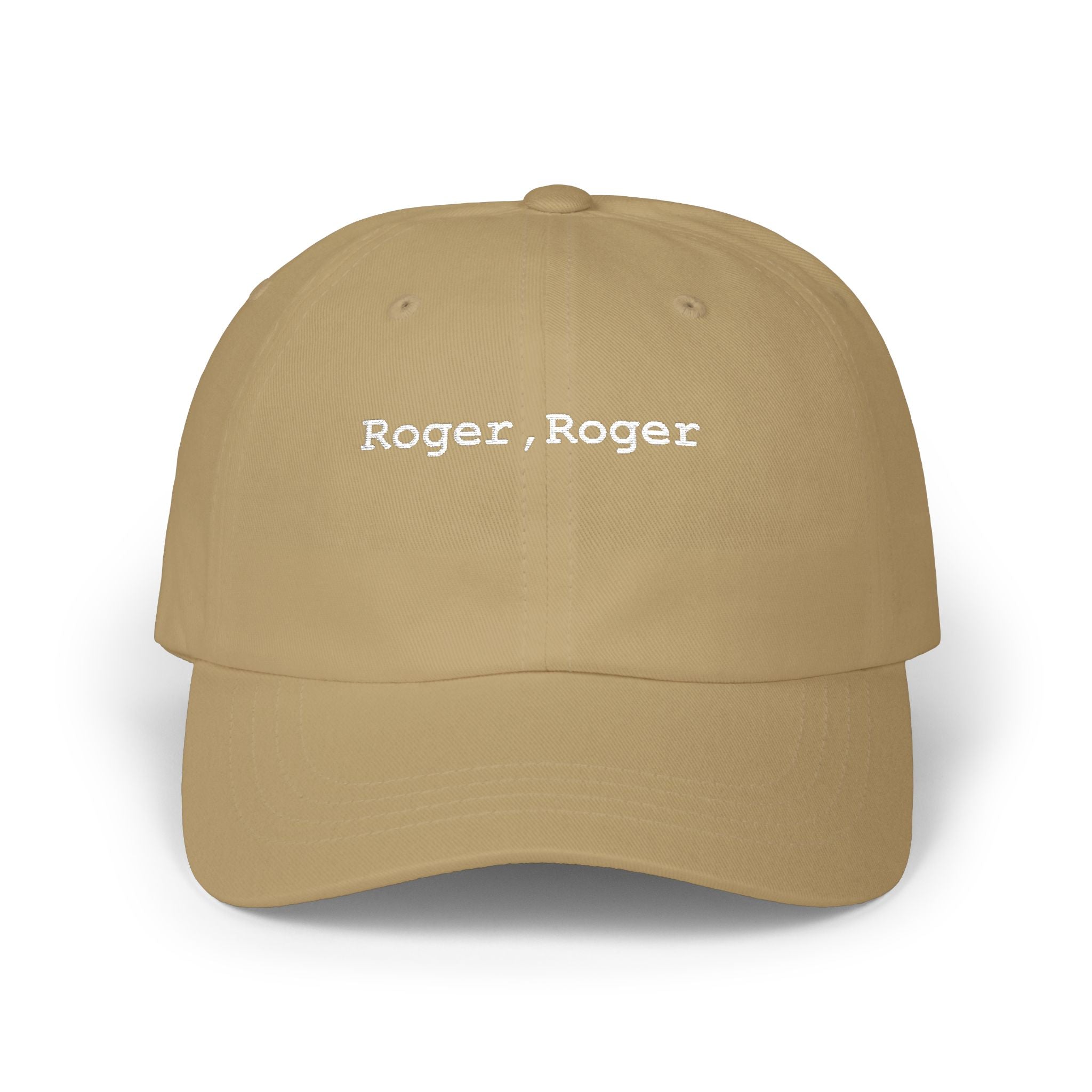 Roger, Roger Dad Cap Embroidered Airplane movie Phrase Baseball Hat