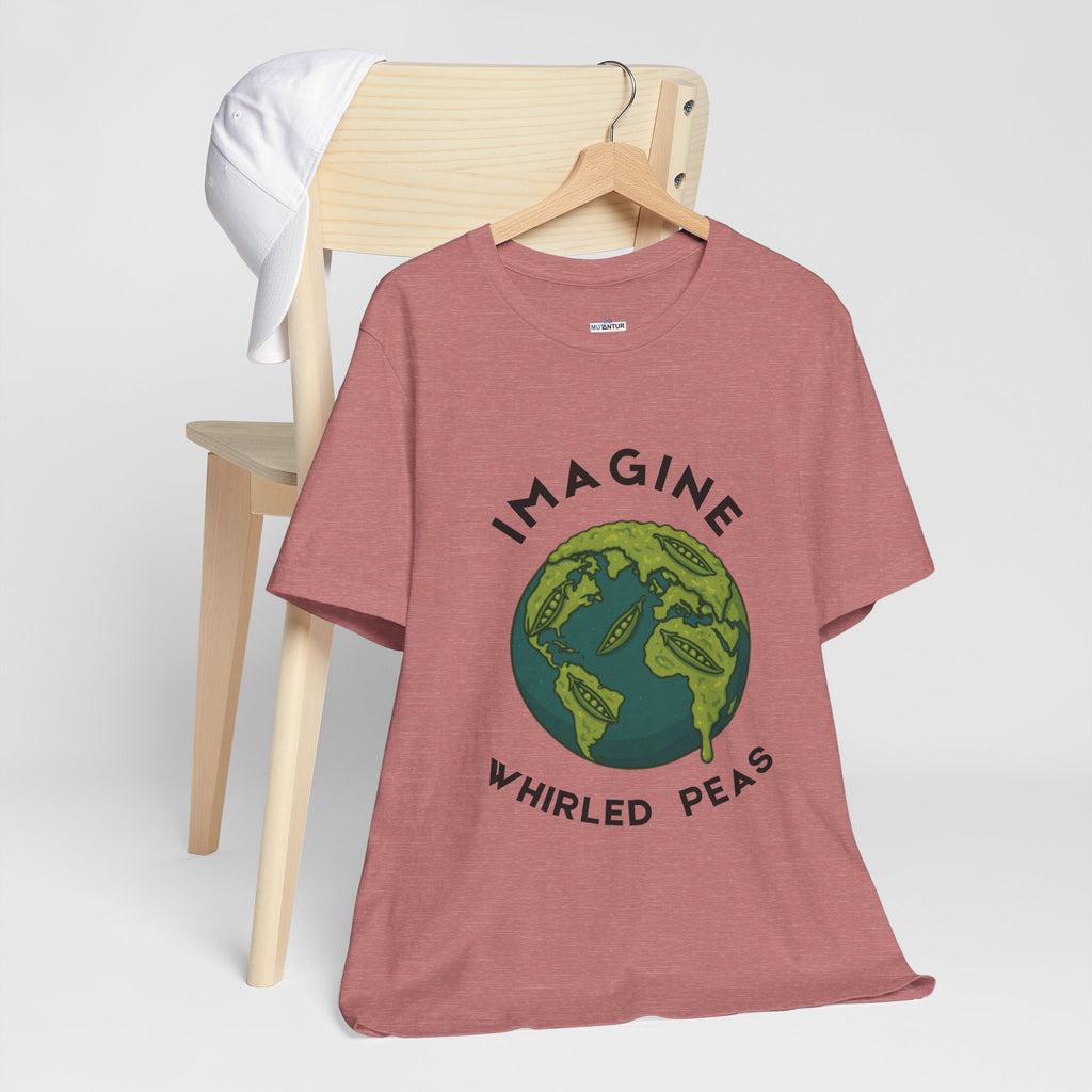 Imagine Whirled Peas Short Sleeve Tee, Eco-Friendly T-Shirt
