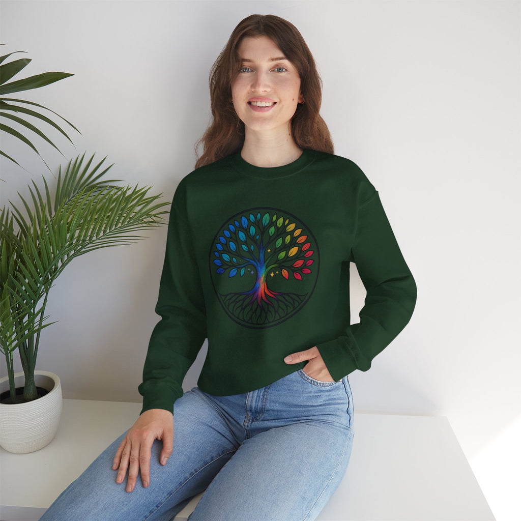 Rainbow Tree of Life Graphic Crewneck sweatshirt