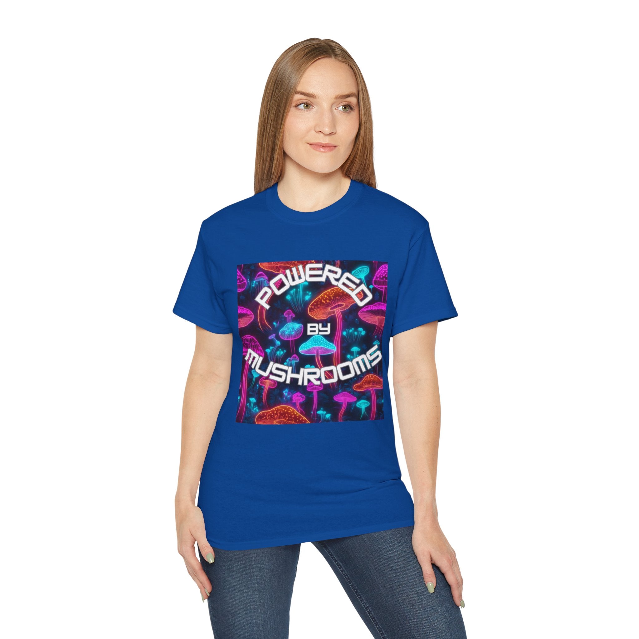Powered by Mushrooms Funky Unisex Graphic Shirt