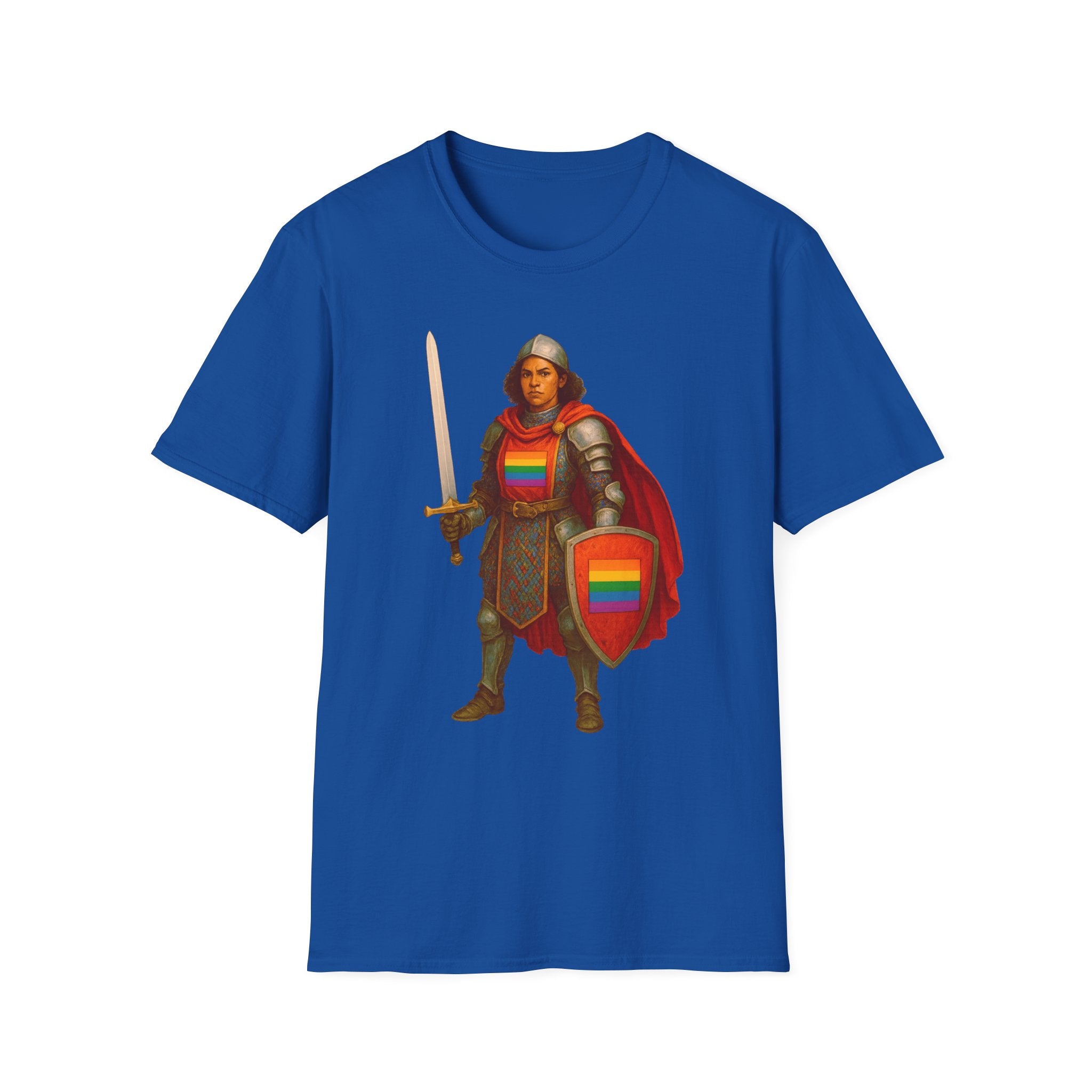 Rainbow Paladin T Shirt  Medieval Armor with Pride Shield