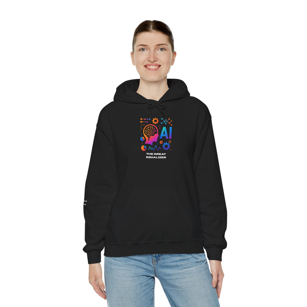 AI-Inspired Unisex Heavy Blend Hoodie, Cozy Sweatshirt