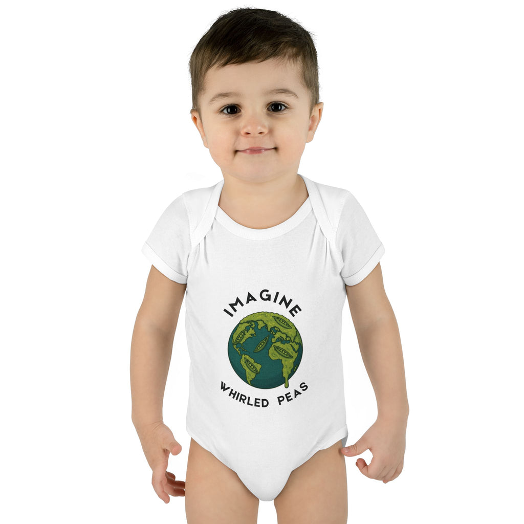 Imagine Whirled Peas Whimsical Baby Onesie