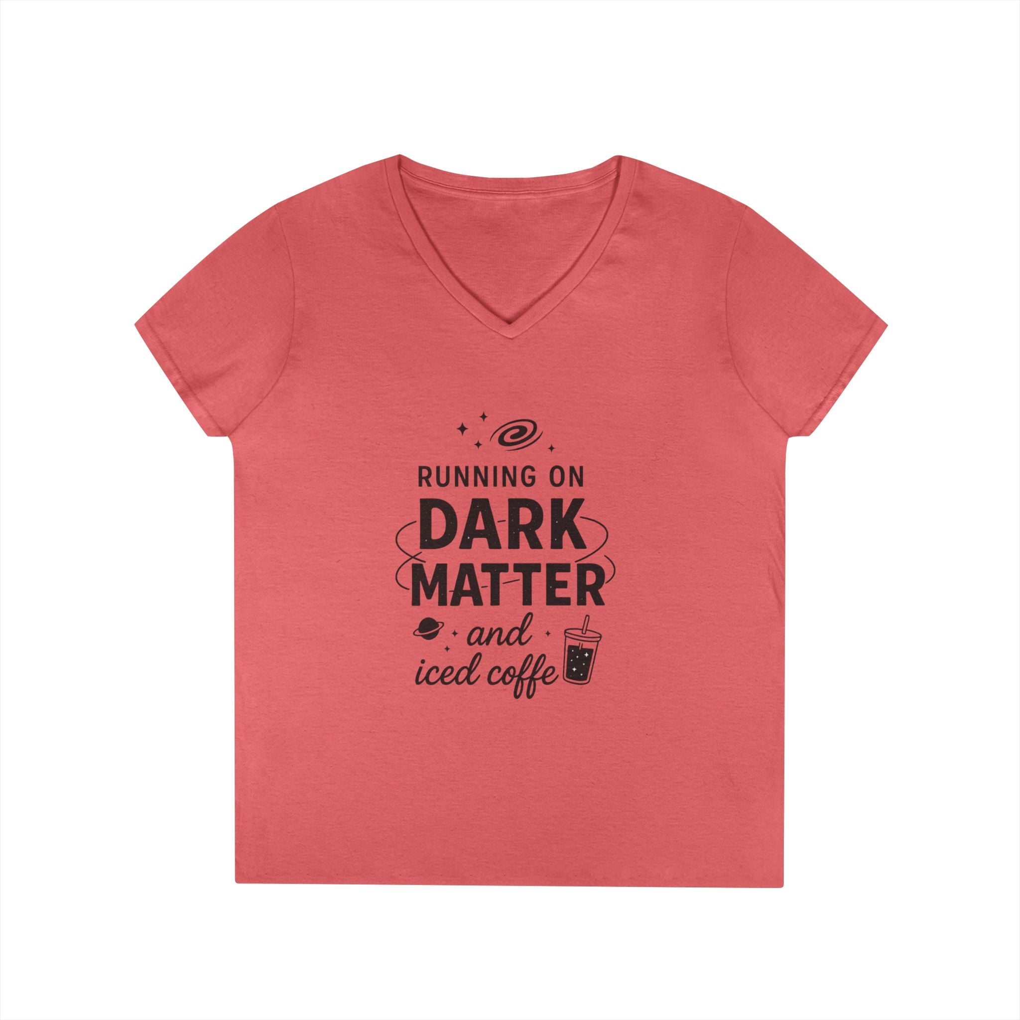 Running on Dark Matter and Iced Coffee T-Shirt | Science Coffee Tee