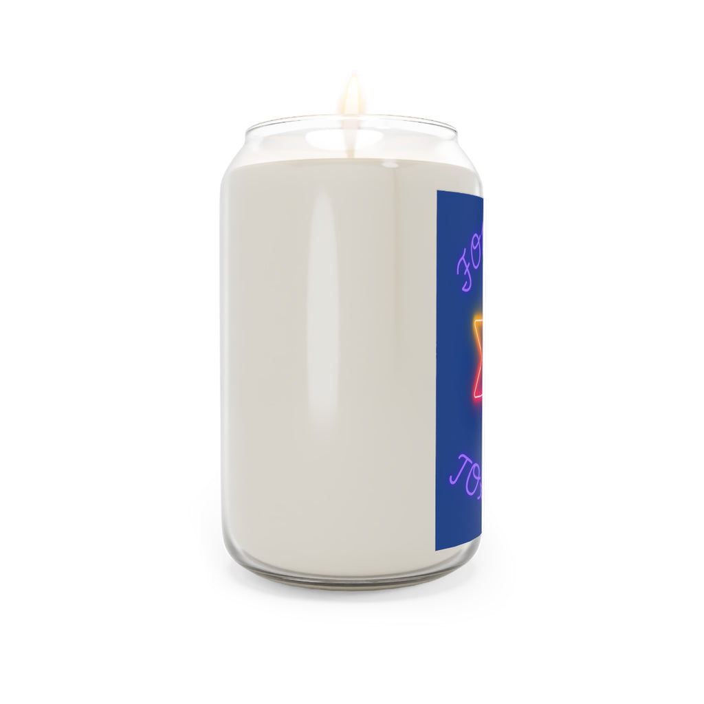 Forward Together Candle | Soy Candle with Neon Arrow Design