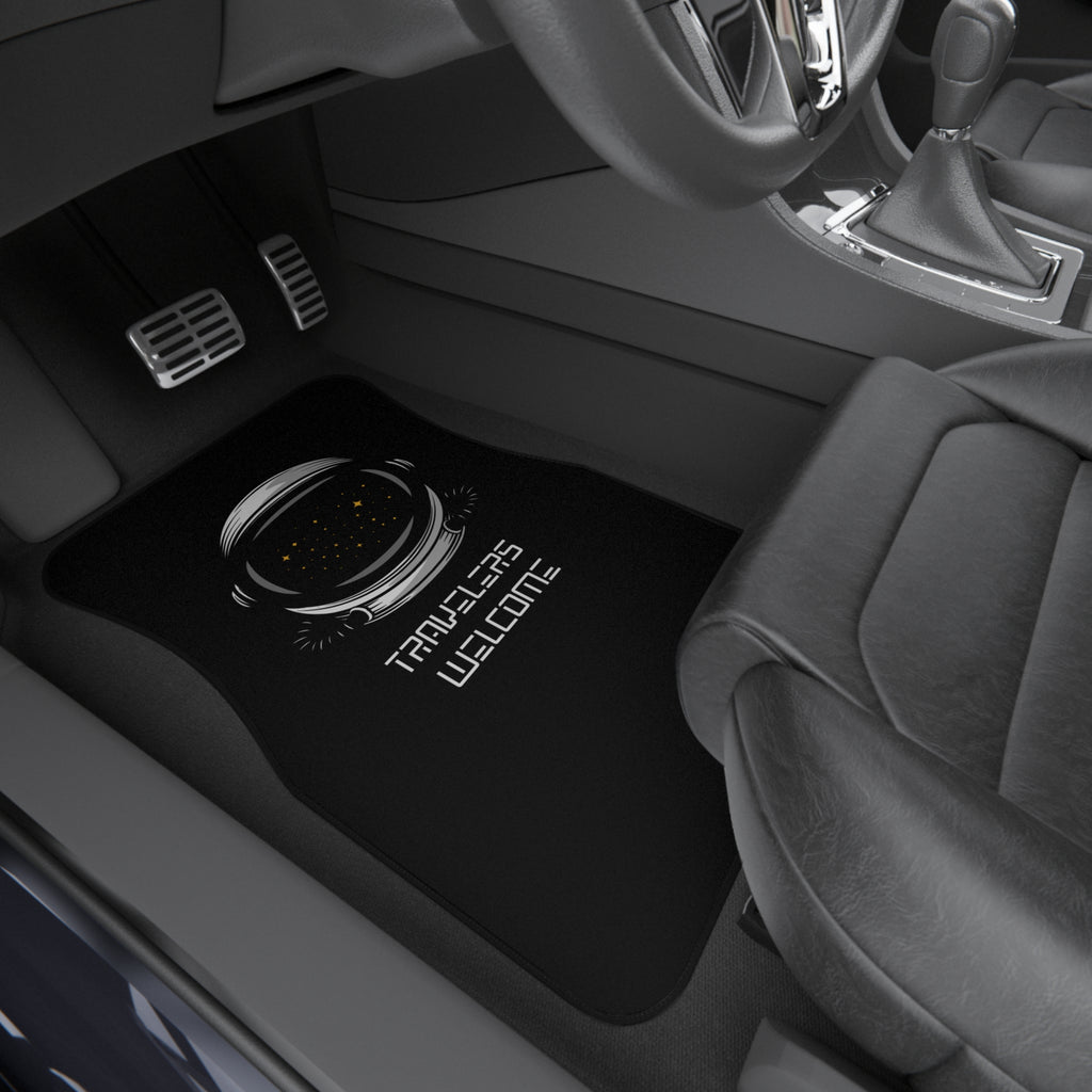 Car Mats Astronaut Helmet 'Travelers Welcome'  | Set of 4