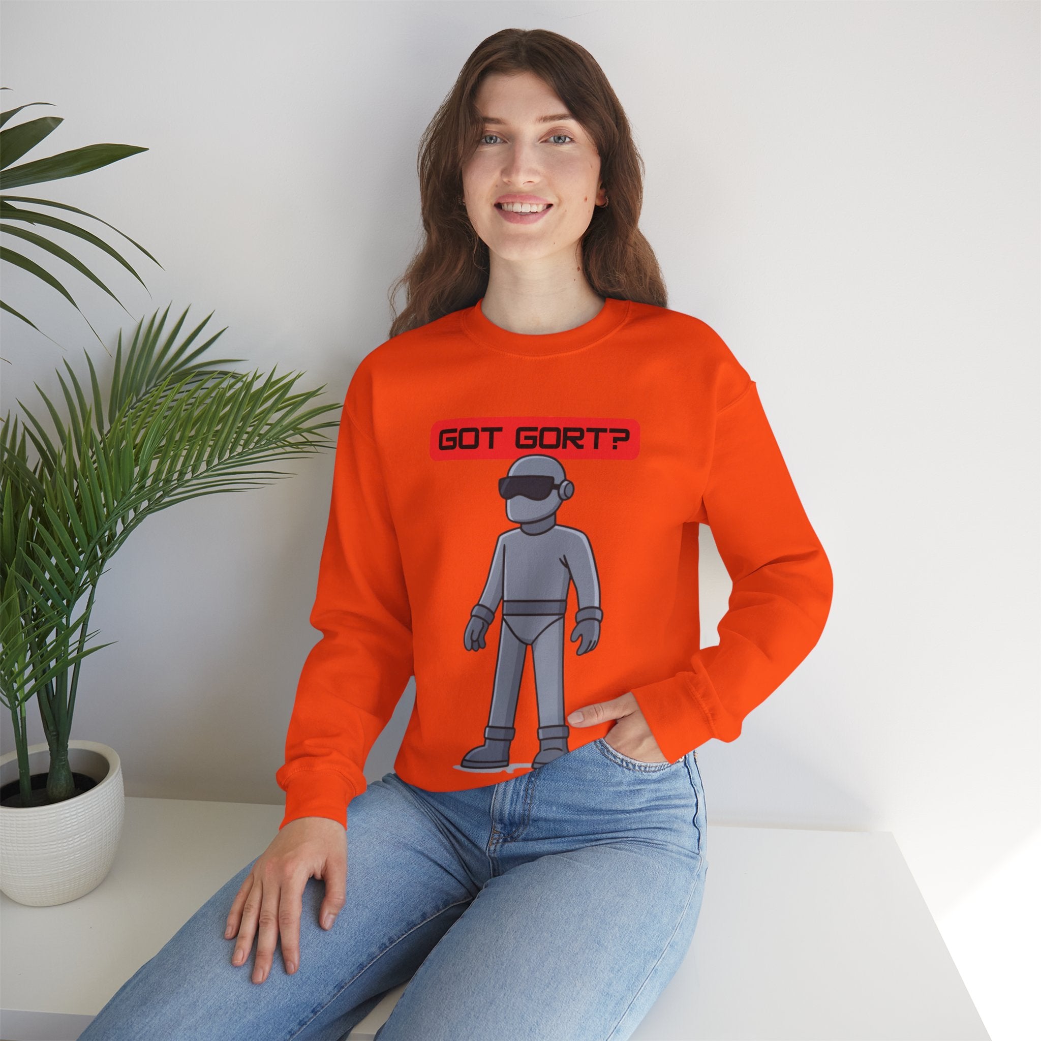 Got Gort? Unisex Crewneck Sweatshirt - Cool Casual Wear, Fun Graphic Hoodie, Perfect Gift for Friends, Everyday Comfort