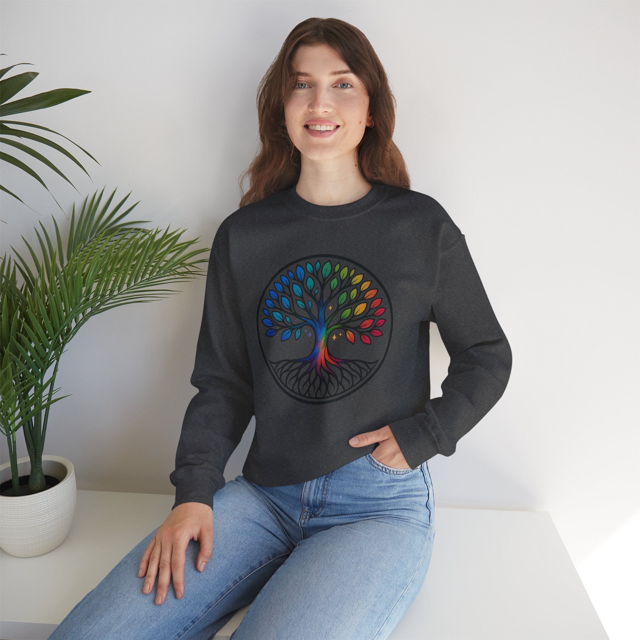 Rainbow Tree of Life Graphic Crewneck sweatshirt