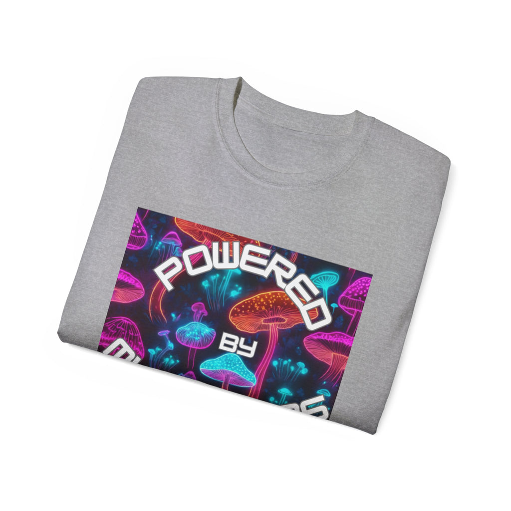 Powered by Mushrooms Funky Unisex Graphic Shirt