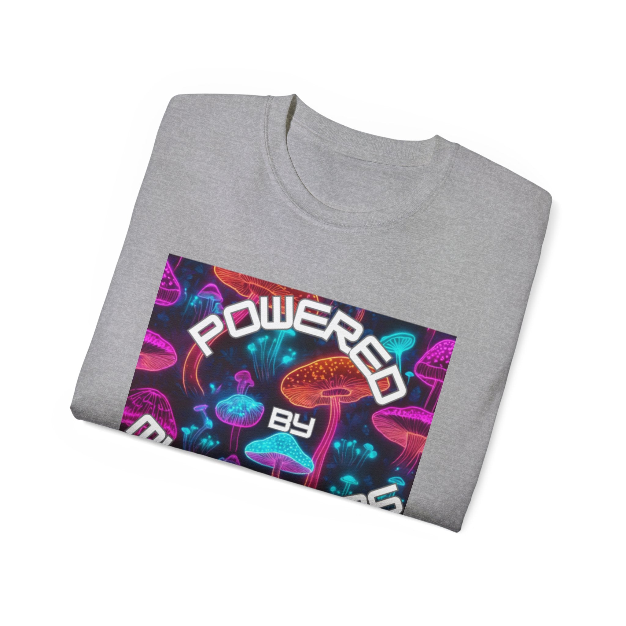 Powered by Mushrooms Funky Unisex Graphic Shirt
