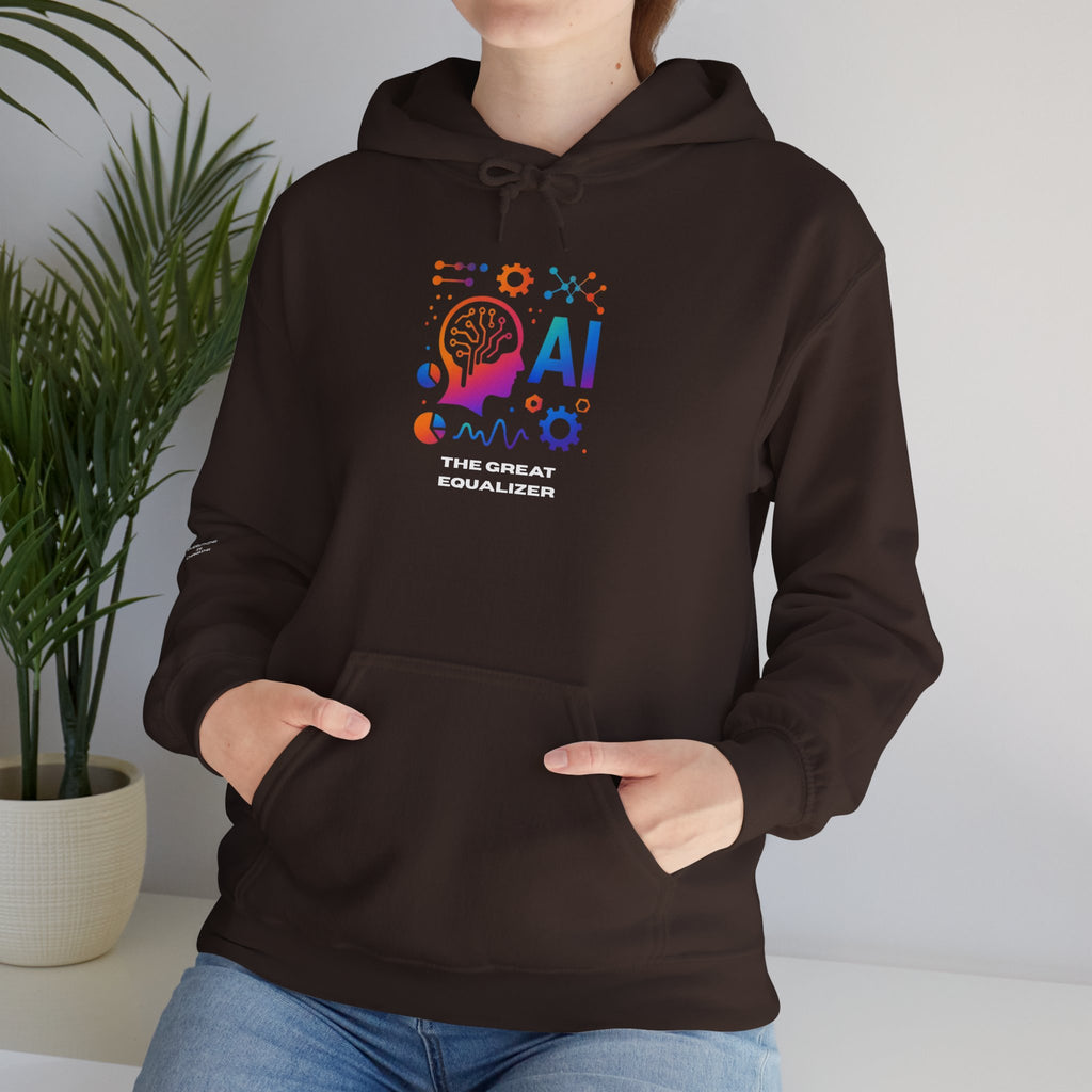 AI-Inspired Unisex Heavy Blend Hoodie, Cozy Sweatshirt