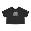 Mean and Smart graphic cropped T-Shirt | pastel bubble letters