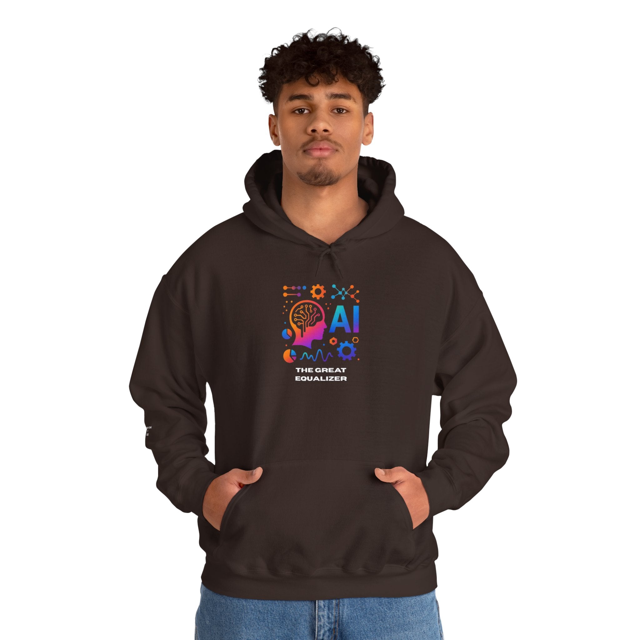 AI-Inspired Unisex Heavy Blend Hoodie, Cozy Sweatshirt