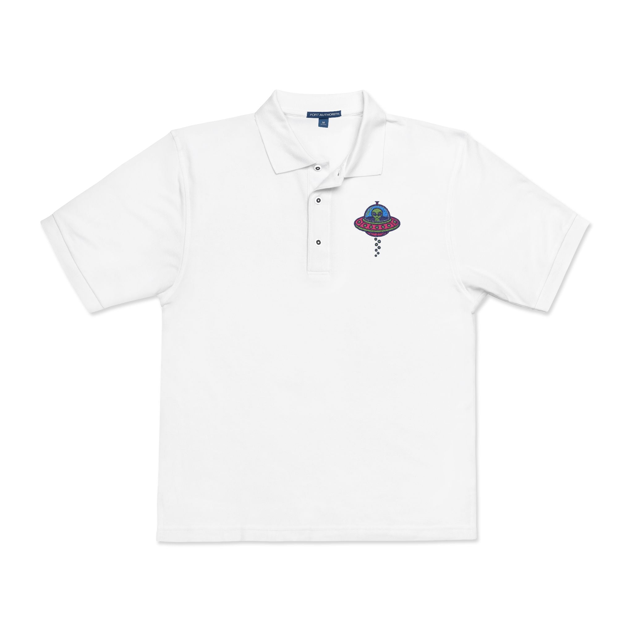 Colorful UFO Embroidered Polo
