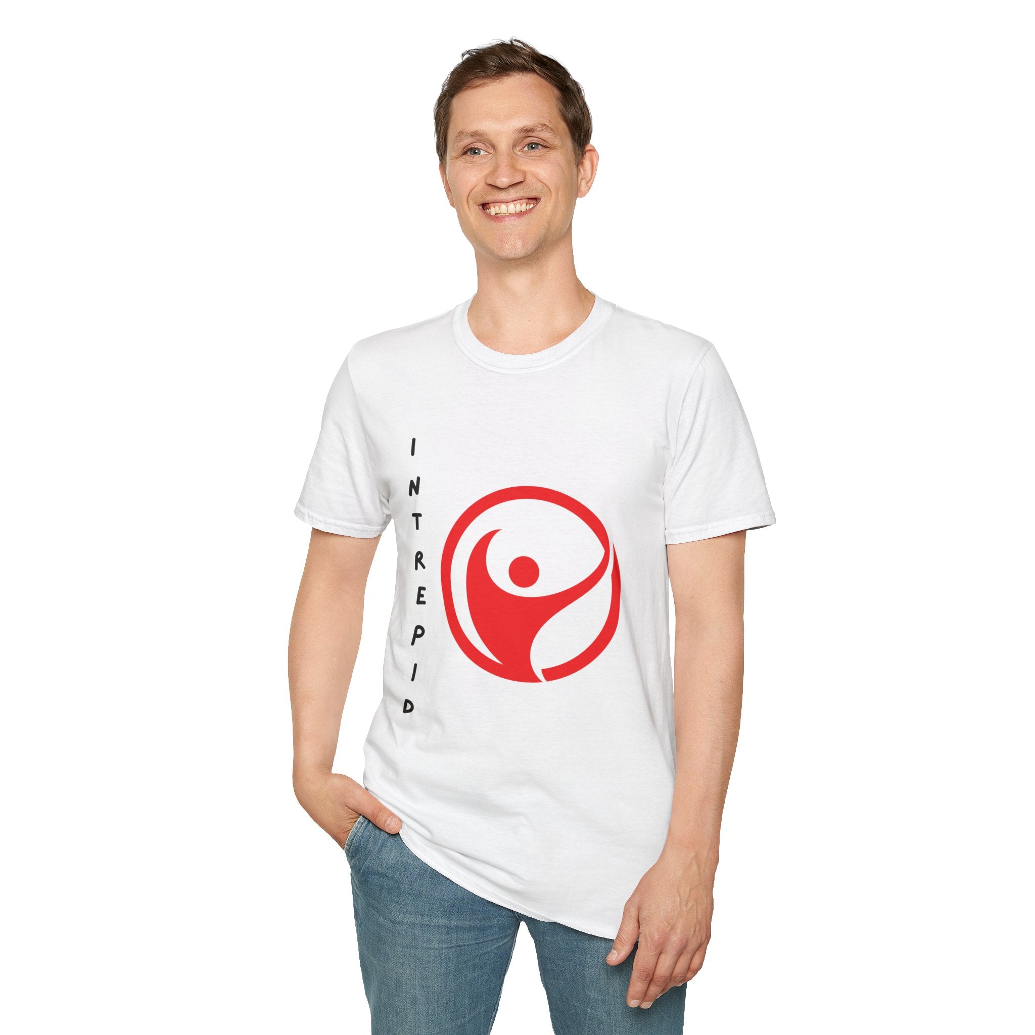 Intrepid Red Human Emblem T-Shirt | Empowerment Logo Tee