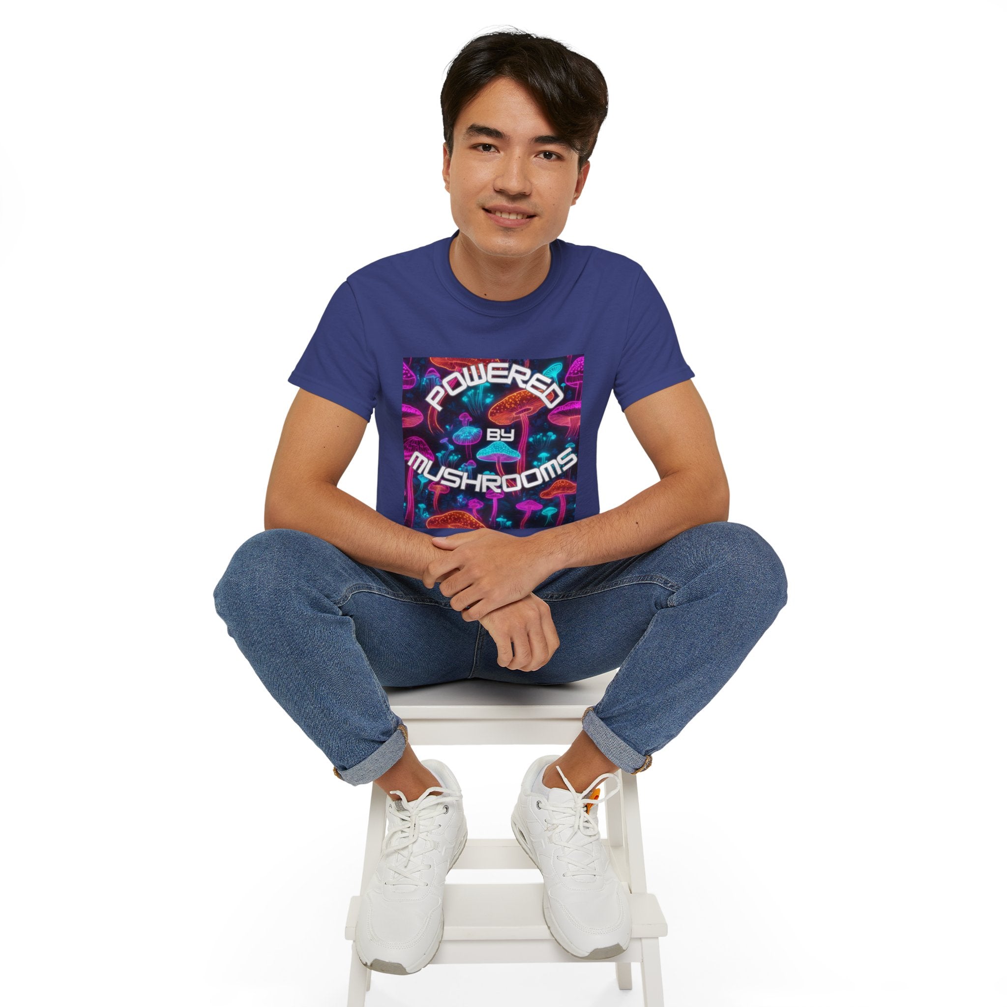 Powered by Mushrooms Funky Unisex Graphic Shirt