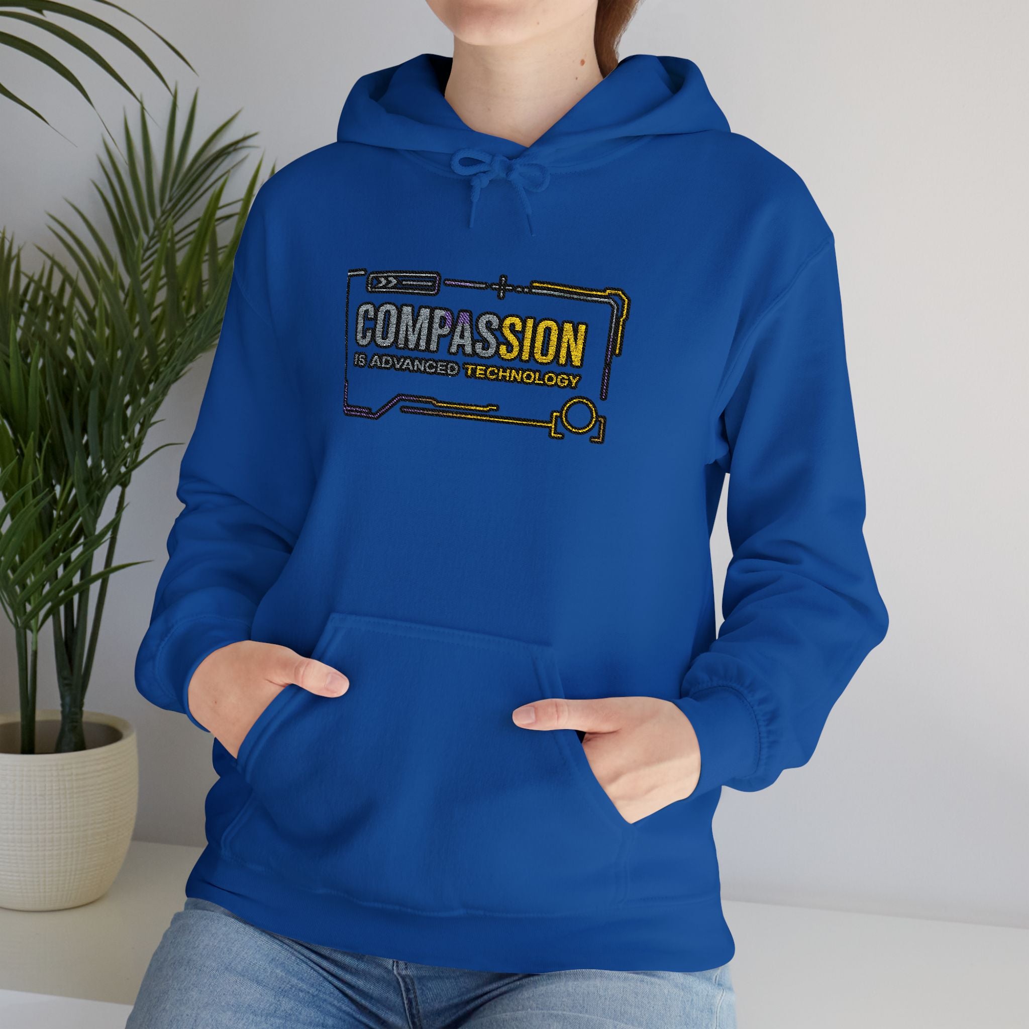 Compassion is Advanced Technology Embroidered Hoodie