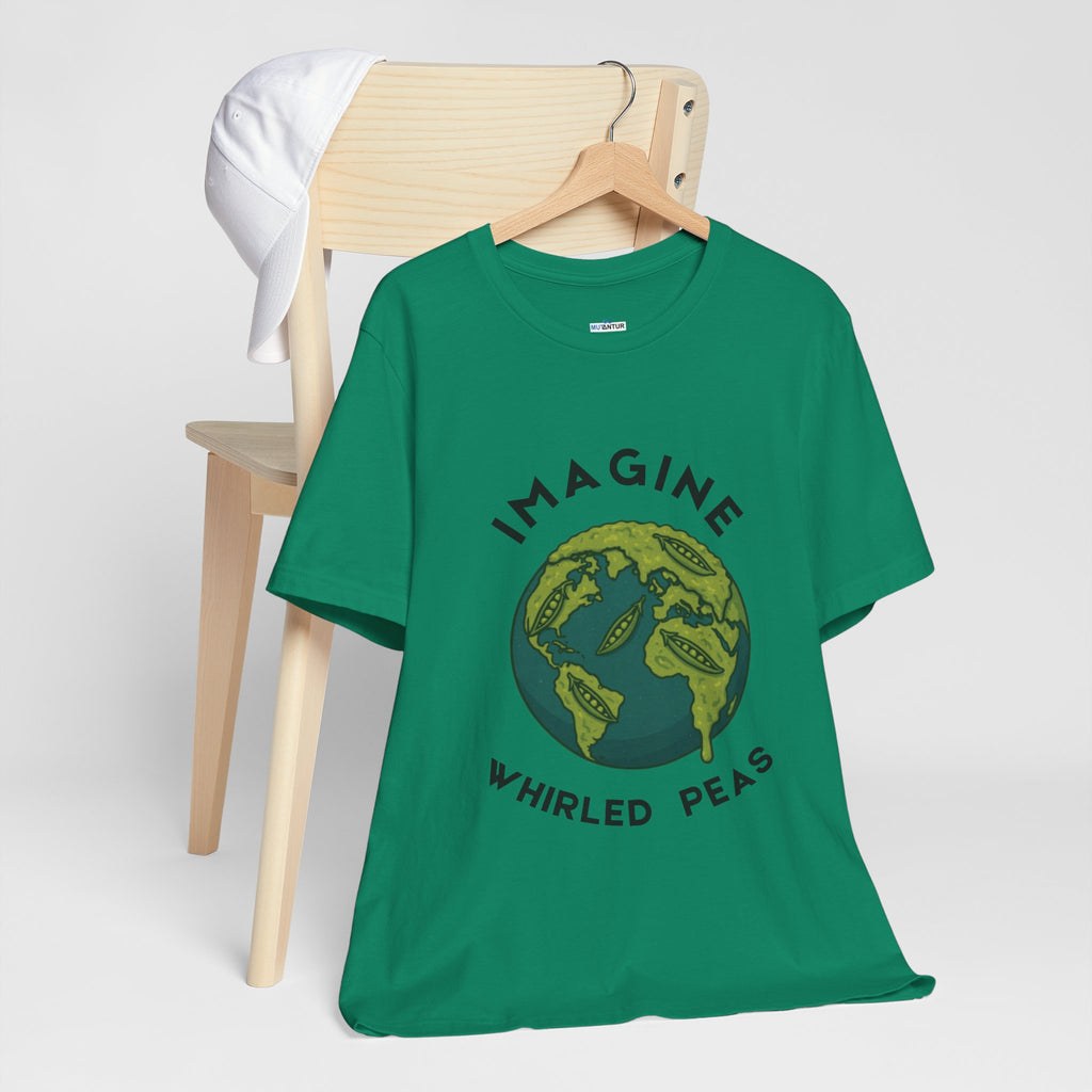 Imagine Whirled Peas Short Sleeve Tee, Eco-Friendly T-Shirt