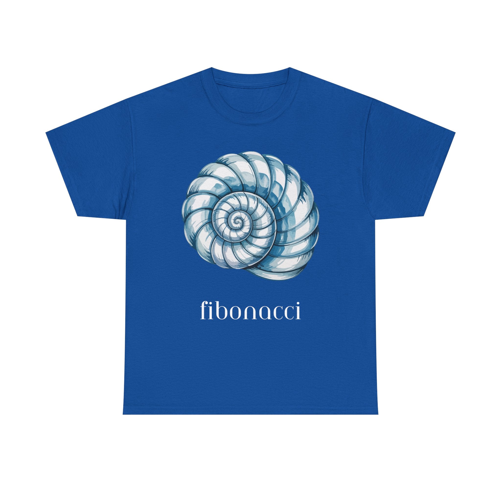 Fibonacci Spiral Tee, Unisex Heavy Cotton Shirt