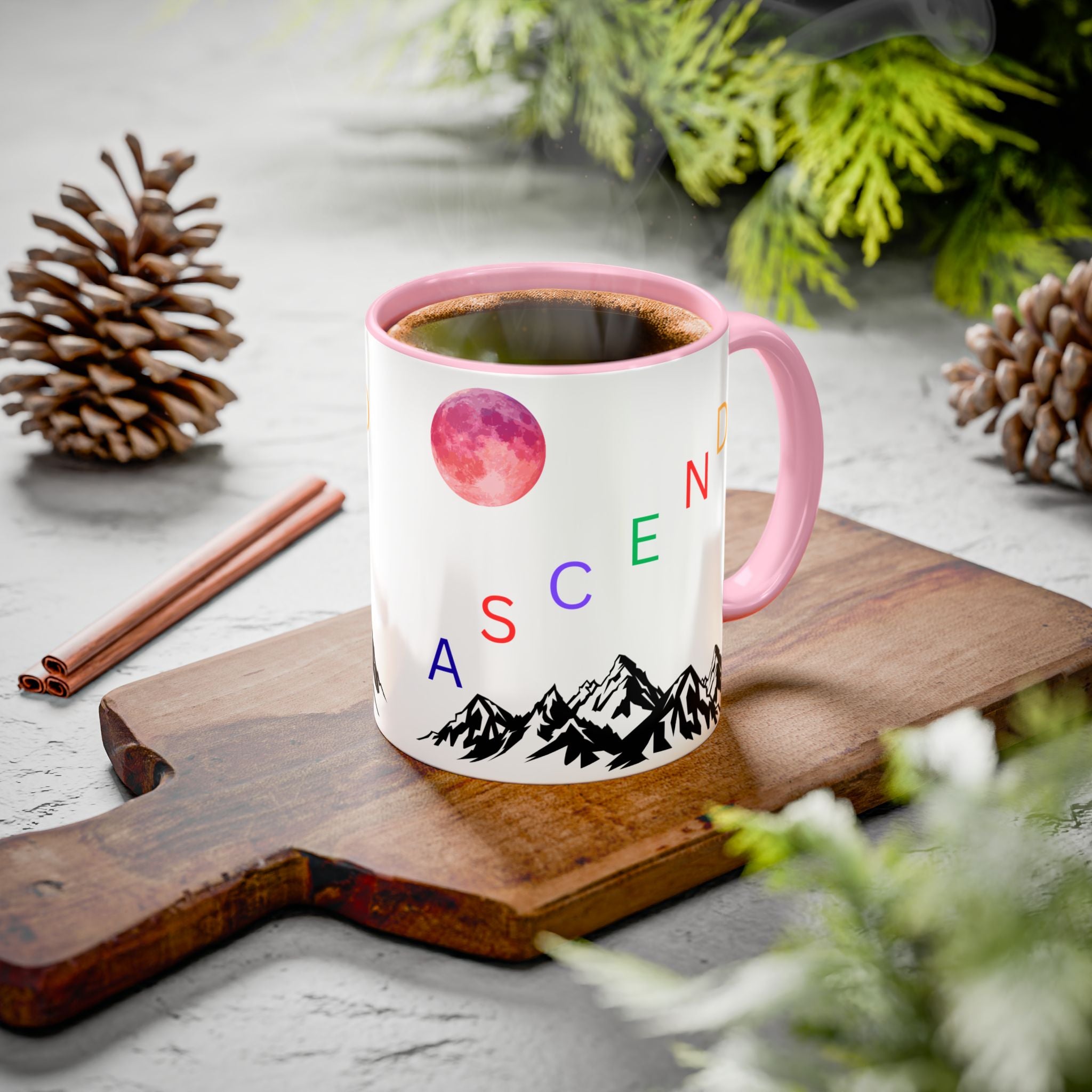Ascend the Mountain Moon Ceramic Mug