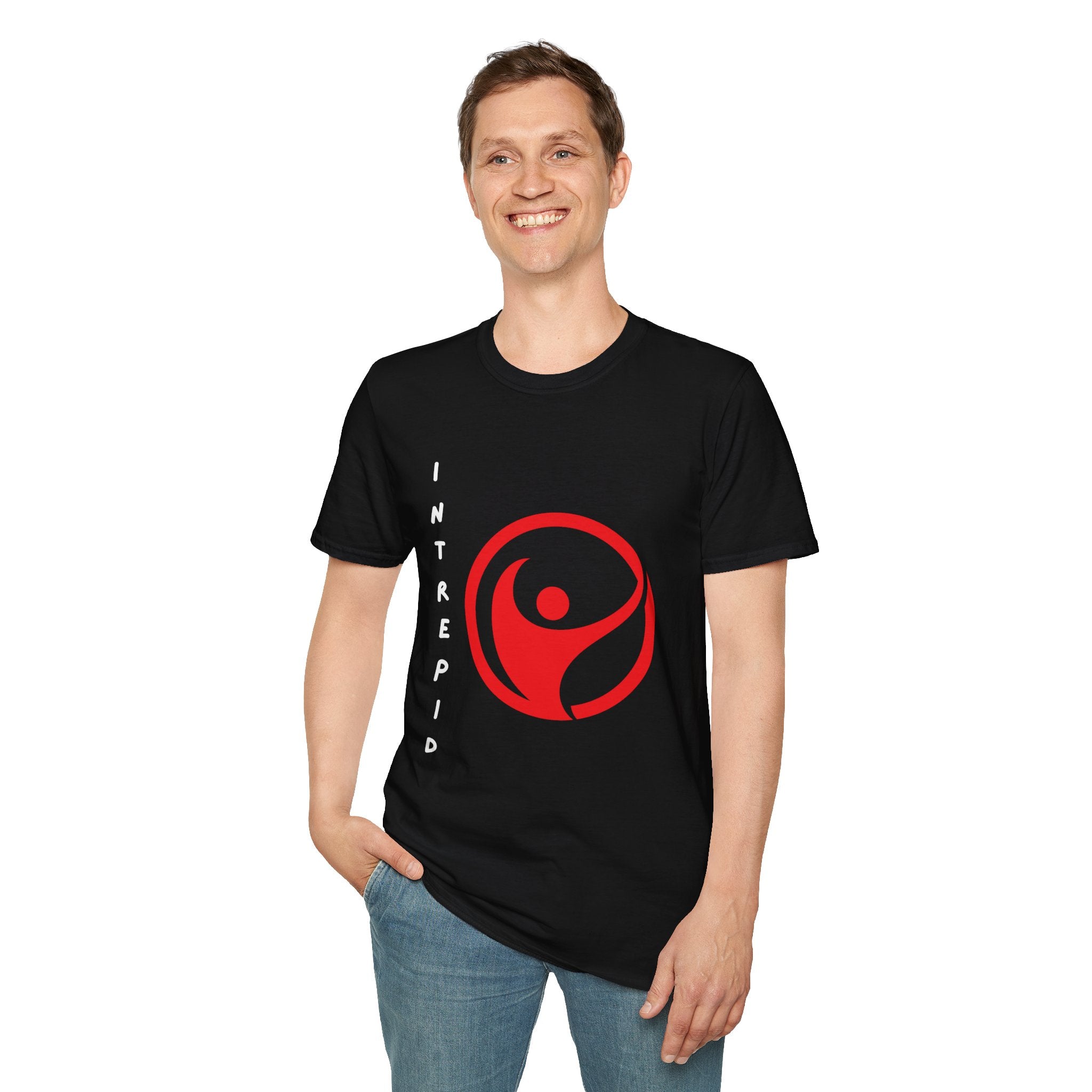 Intrepid Red Human Emblem T-Shirt | Empowerment Logo Tee