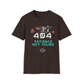 404 Patience Not Found Retro Glitch Tech Tee
