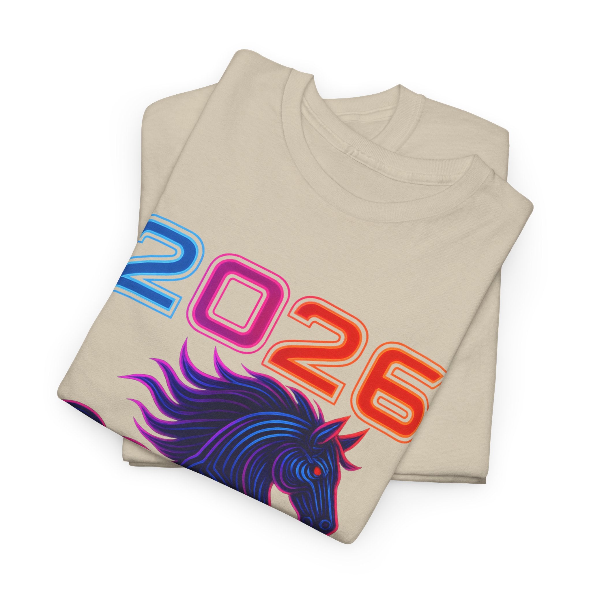 2026 Year of the Horse T-Shirt | Neon Stallion Graphic Tee