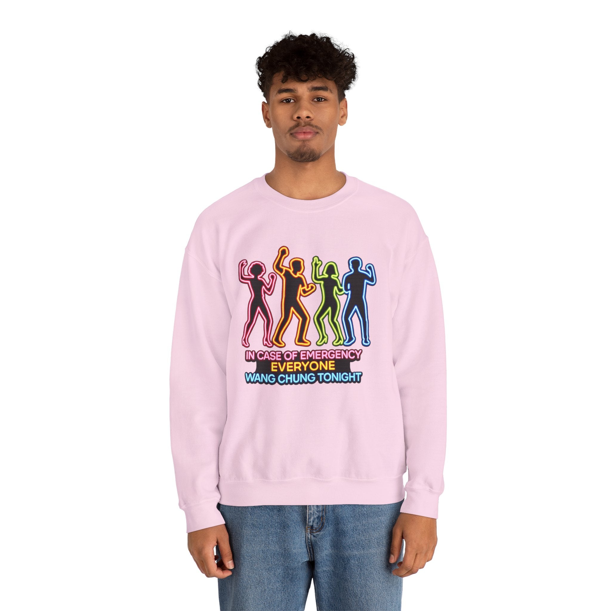 Emergency Everyone Wang Chung Tonight Sweatshirt, Cozy Playful Crewneck, Fun Gift for Music Lovers, Unisex Apparel