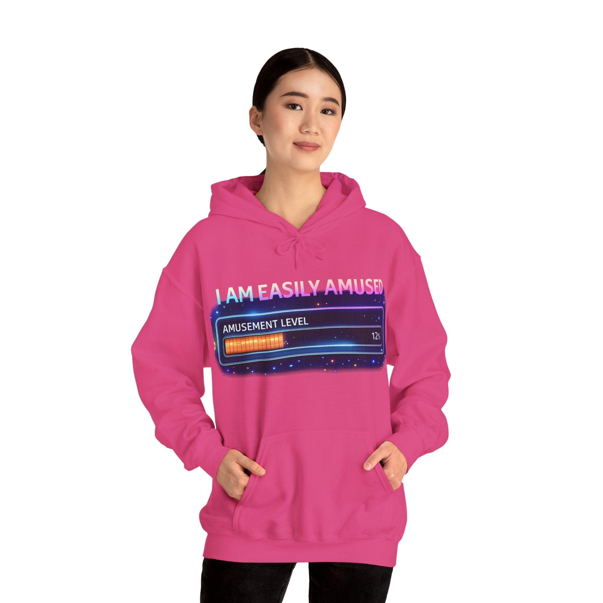 I Am Easily Amused Level Meter Hoodie | Funny Gamer Sweatshirt