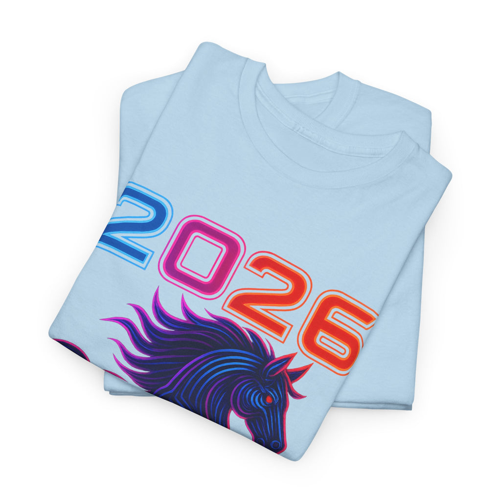 2026 Year of the Horse T-Shirt | Neon Stallion Graphic Tee