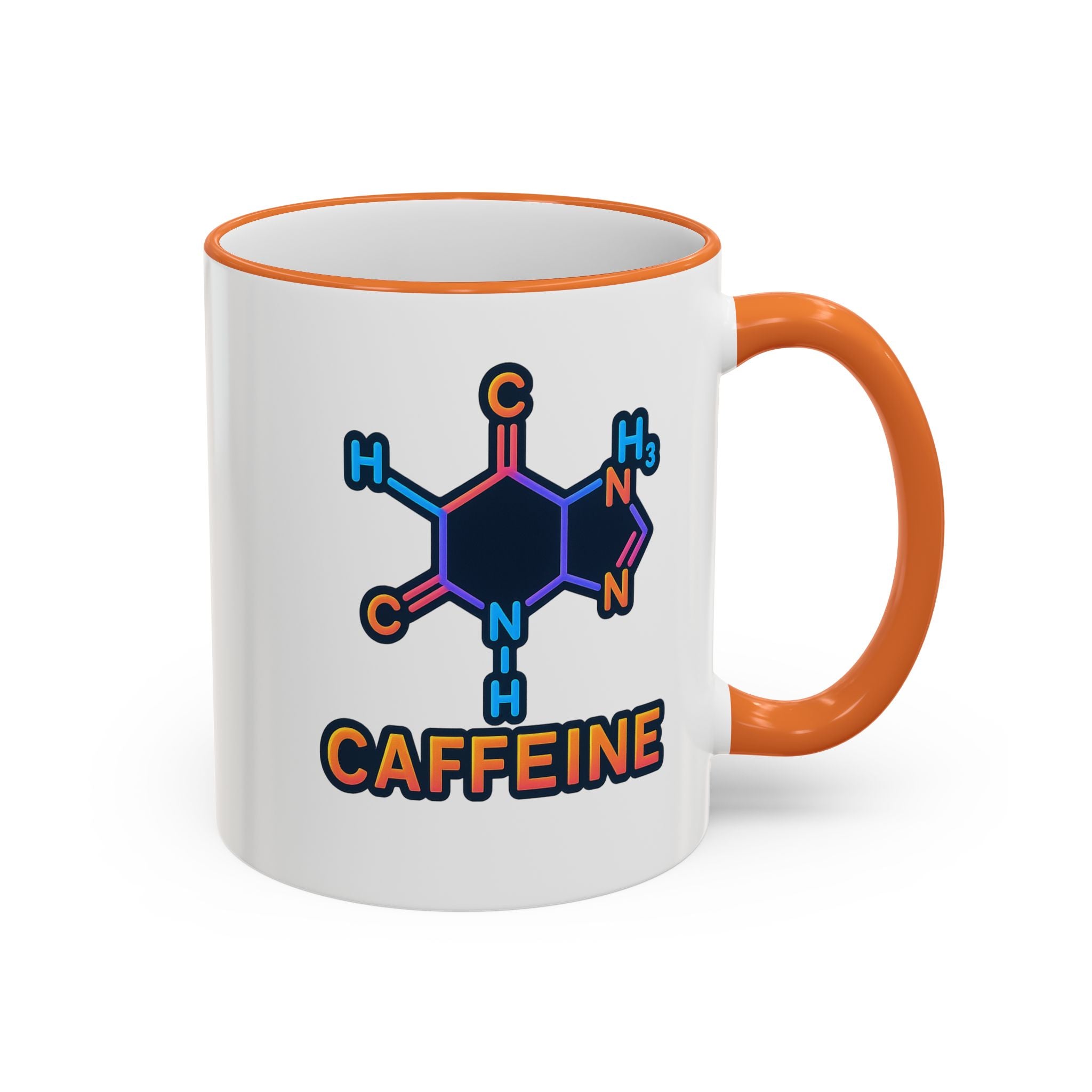 Caffeine Mug | Accent Rim & Handle 11oz 15oz