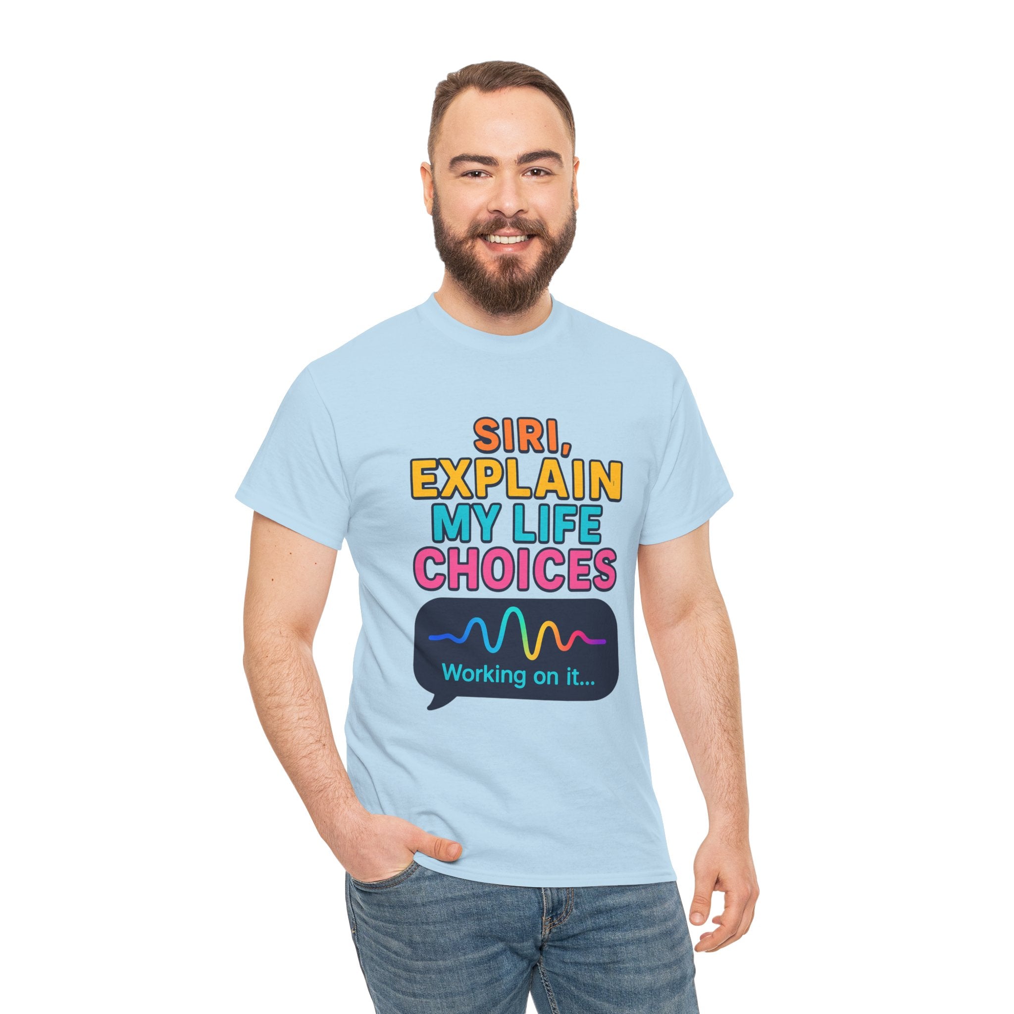 Siri Explain My Life Choices T-Shirt | Funny Tech Quote Tee