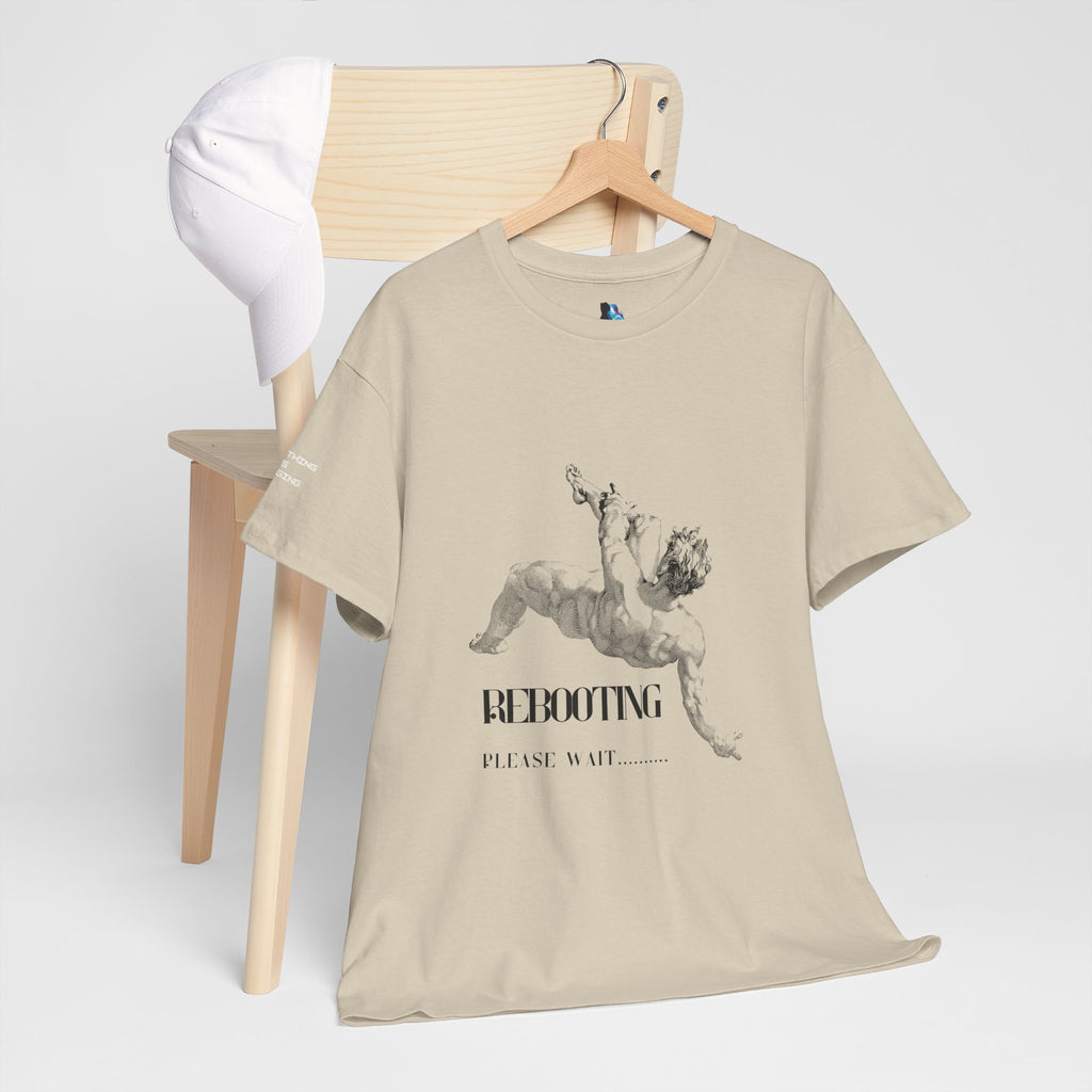 Rebooting Please Wait...  Artistic Unisex Heavy Cotton Tee - Perfect for Casual Wear, Unique Gift, Birthday, or Art Lovers