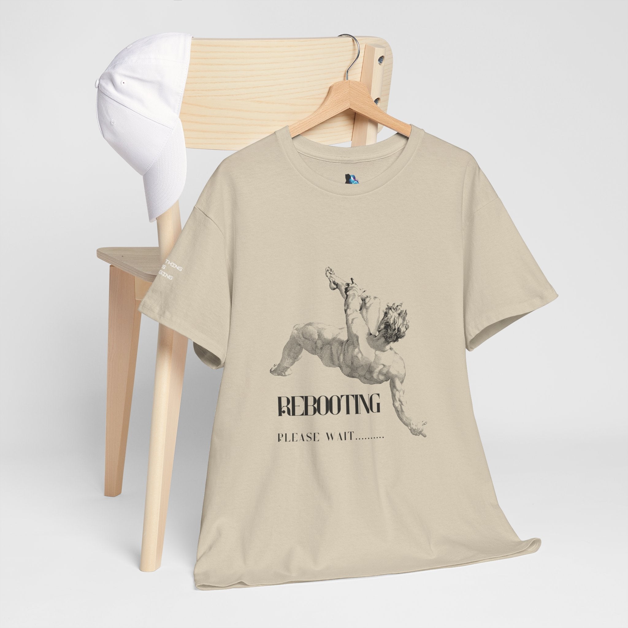 Rebooting Please Wait...  Artistic Unisex Heavy Cotton Tee - Perfect for Casual Wear, Unique Gift, Birthday, or Art Lovers