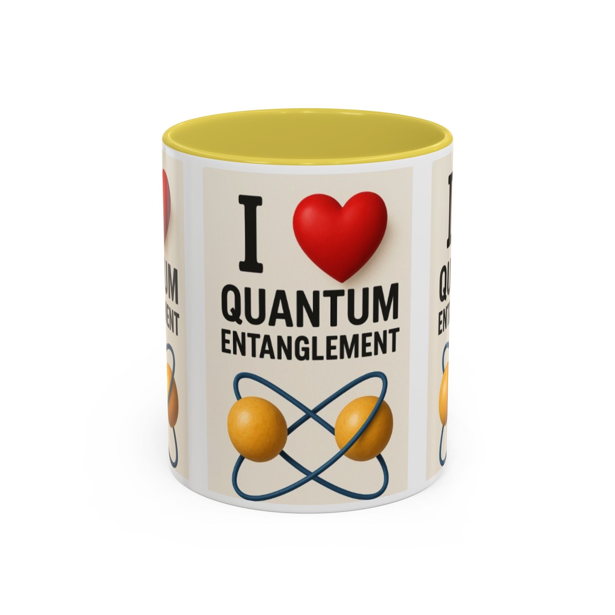 I Love Quantum Entanglement Mug – Science Nerd Coffee Mug