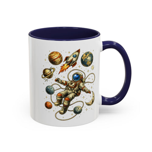 Astronaut in Space Coffee Mug | Rocket Planets Solar System