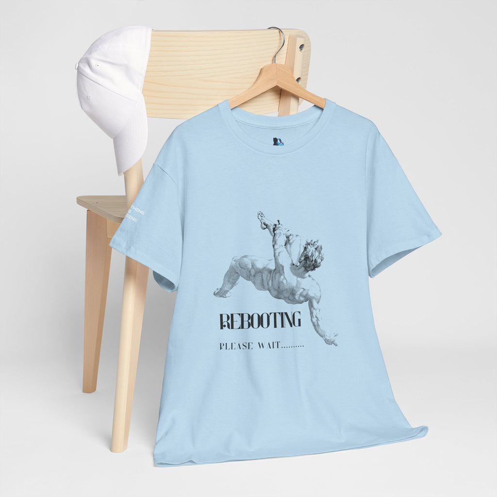 Rebooting Please Wait...  Artistic Unisex Heavy Cotton Tee - Perfect for Casual Wear, Unique Gift, Birthday, or Art Lovers