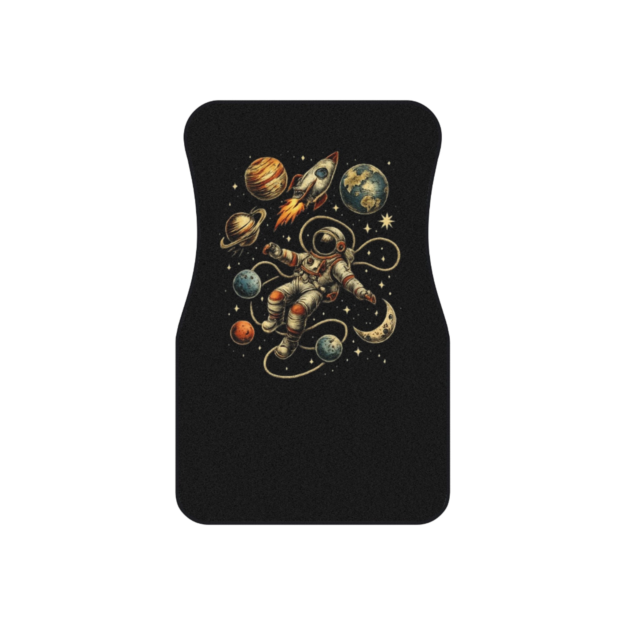 Car Mats Astronaut and Planets  | Space Rocket Floor Mats Set of 4