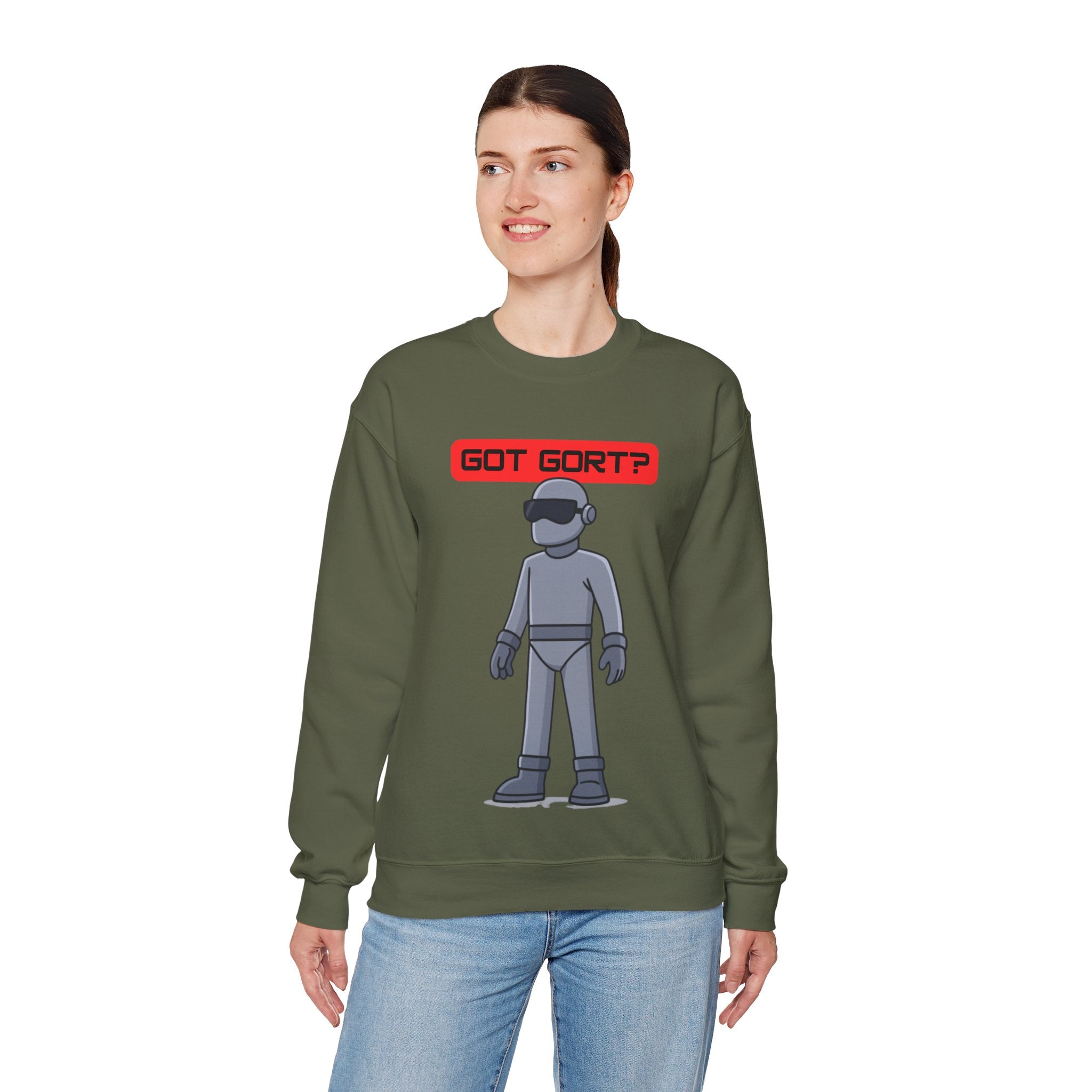 Got Gort? Unisex Crewneck Sweatshirt - Cool Casual Wear, Fun Graphic Hoodie, Perfect Gift for Friends, Everyday Comfort