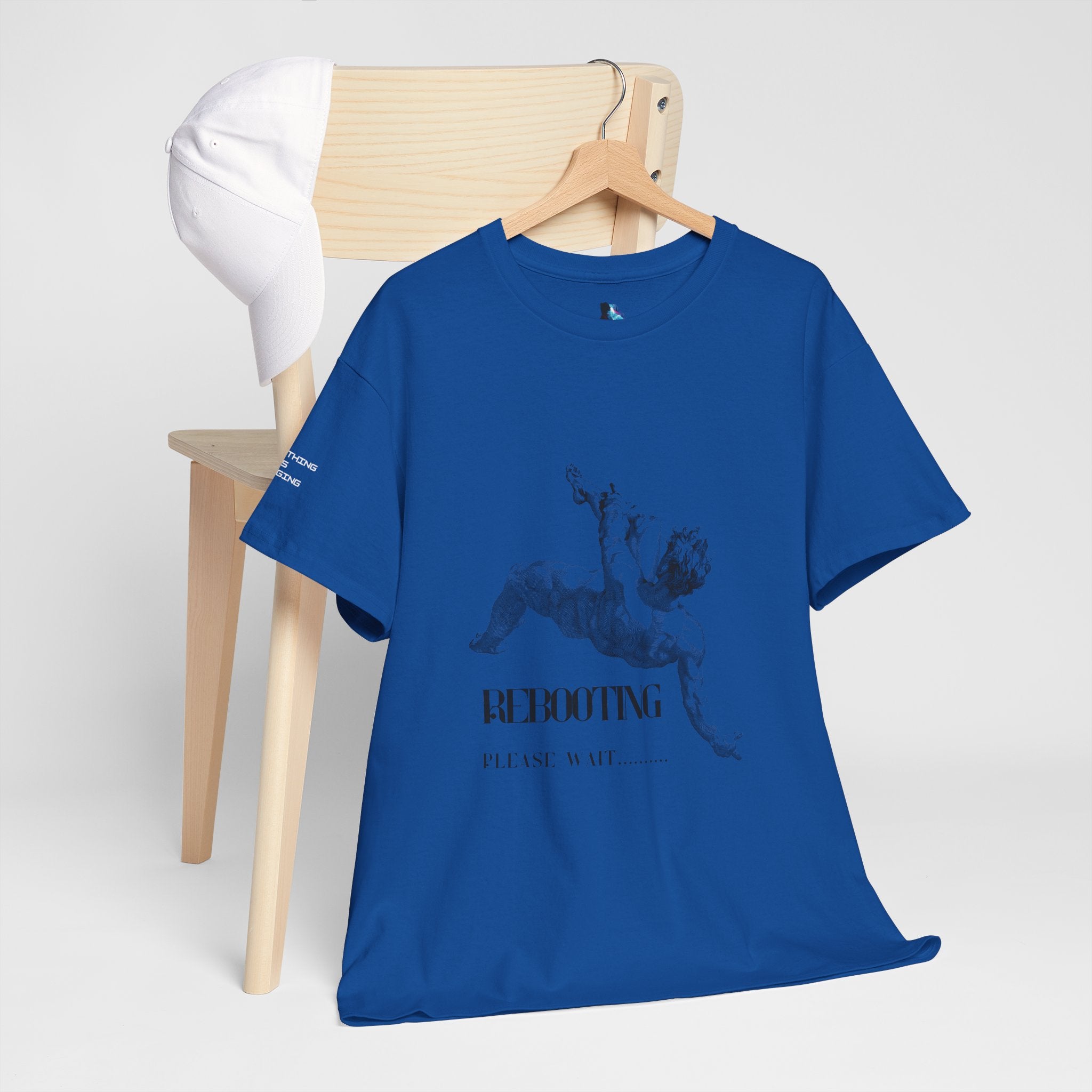 Rebooting Please Wait...  Artistic Unisex Heavy Cotton Tee - Perfect for Casual Wear, Unique Gift, Birthday, or Art Lovers