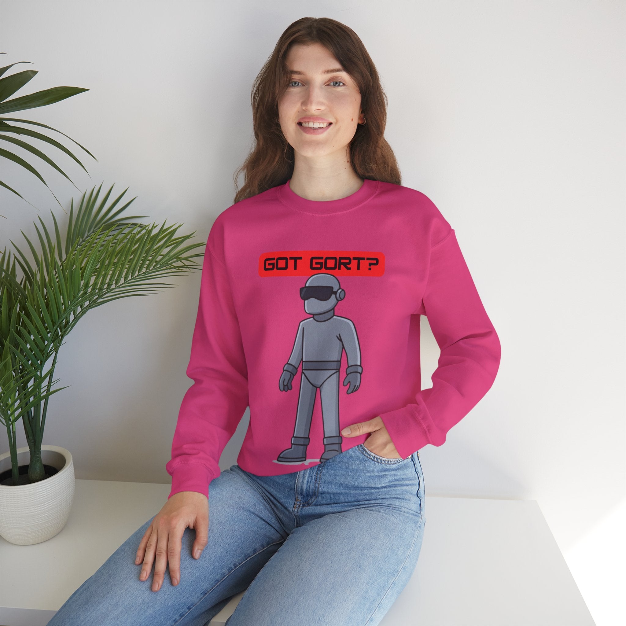 Got Gort? Unisex Crewneck Sweatshirt - Cool Casual Wear, Fun Graphic Hoodie, Perfect Gift for Friends, Everyday Comfort