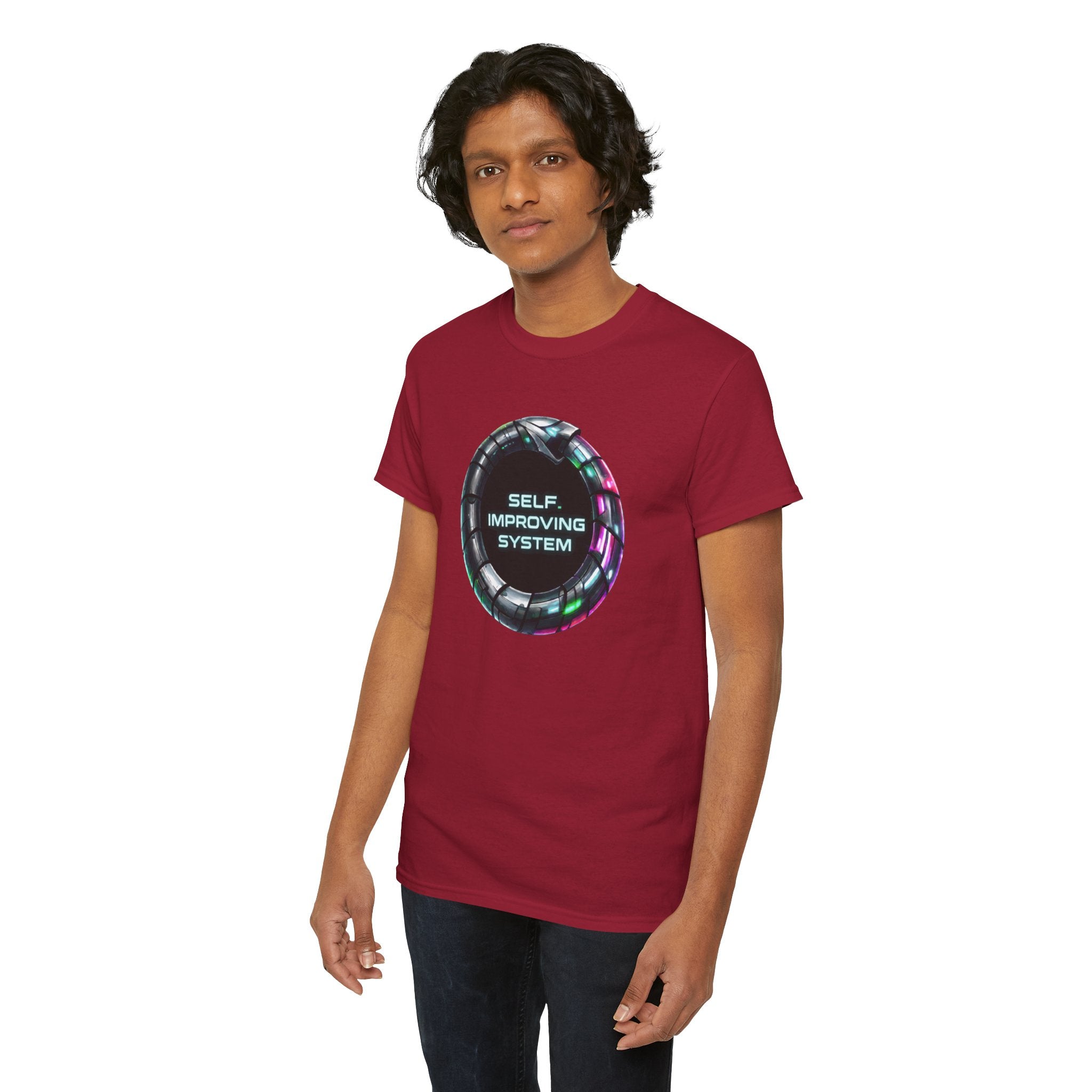 Self Improving System T-Shirt | Retro Futuristic Ouroboros Tee