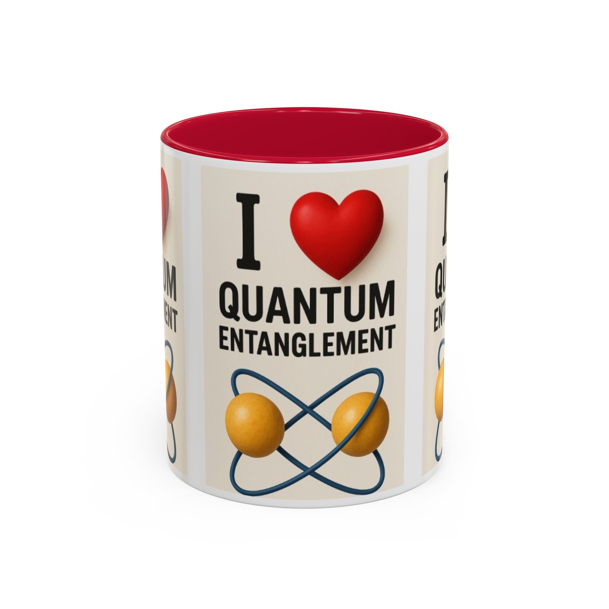 I Love Quantum Entanglement Mug – Science Nerd Coffee Mug