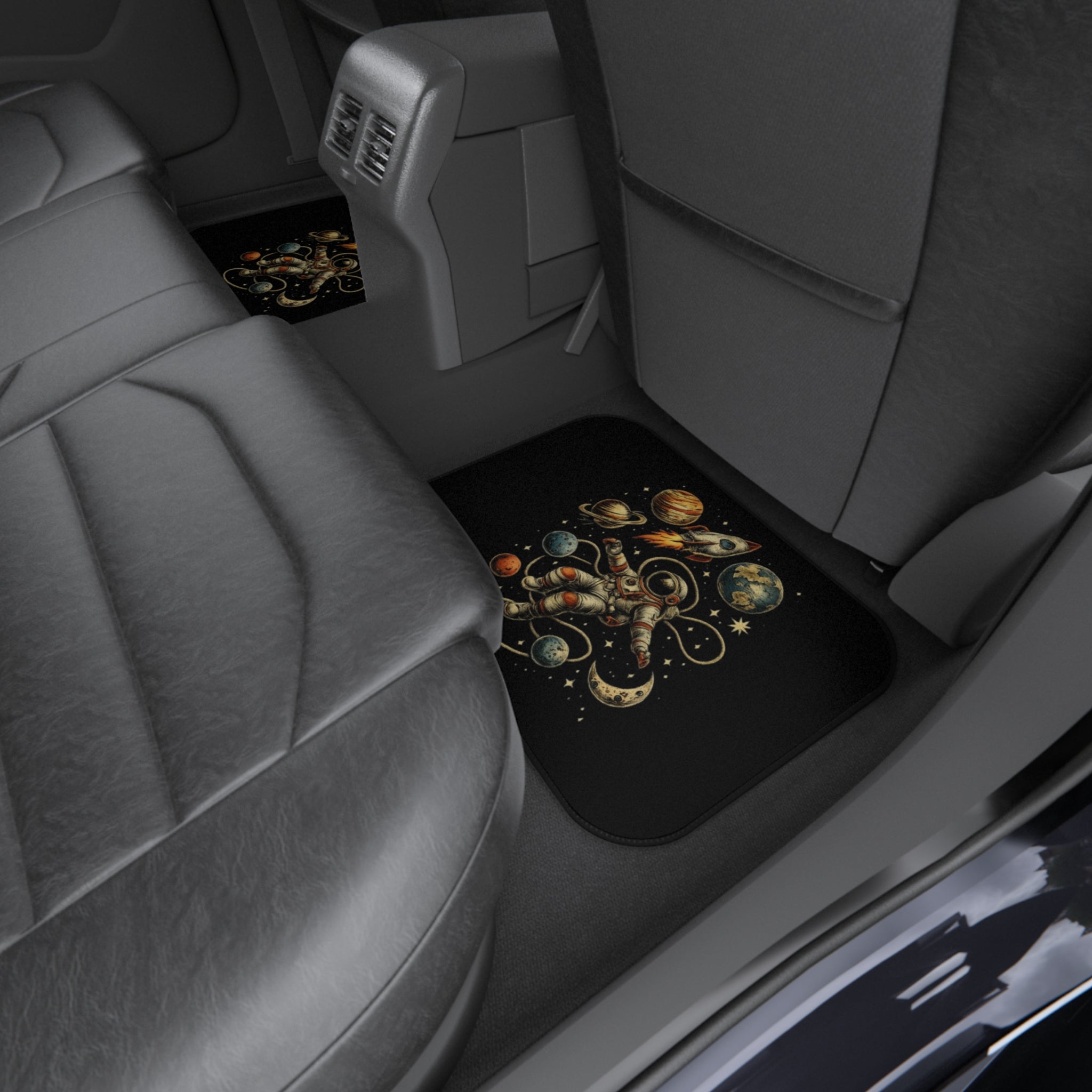 Car Mats Astronaut and Planets  | Space Rocket Floor Mats Set of 4