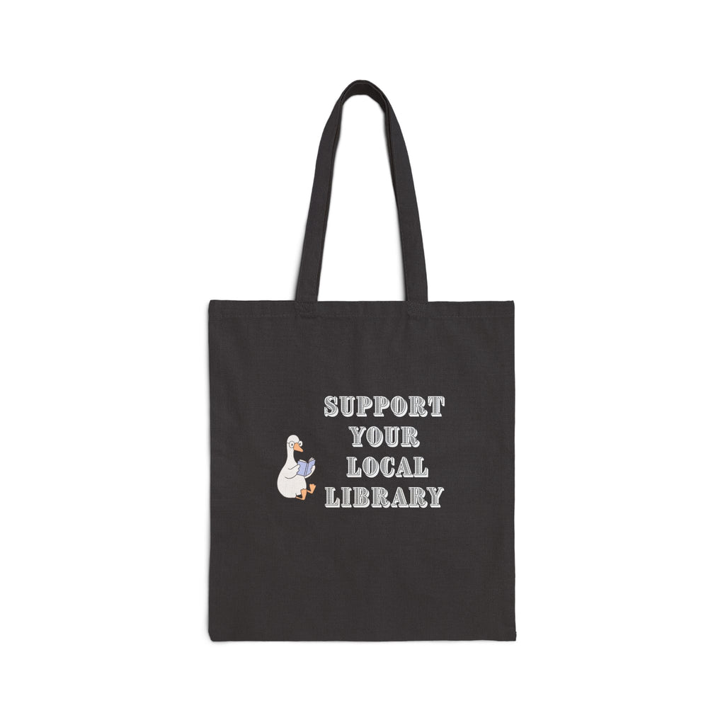 Support Your Local Library Canvas Book Tote Bag