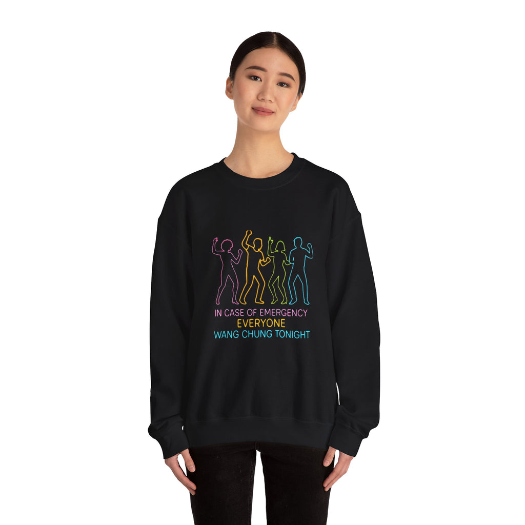 Emergency Everyone Wang Chung Tonight Sweatshirt, Cozy Playful Crewneck, Fun Gift for Music Lovers, Unisex Apparel