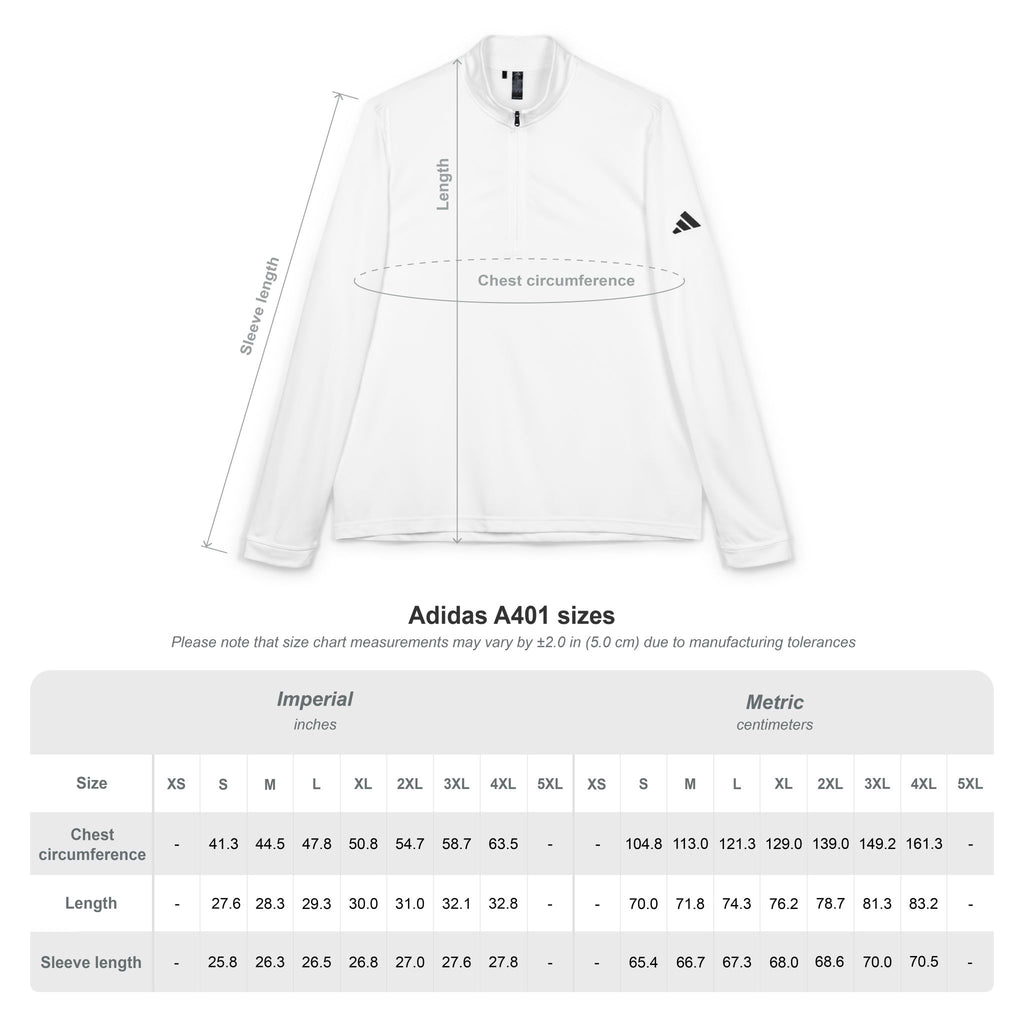 Adidas® Quarter-Zip Pullover with  UPF 50+ sun protection